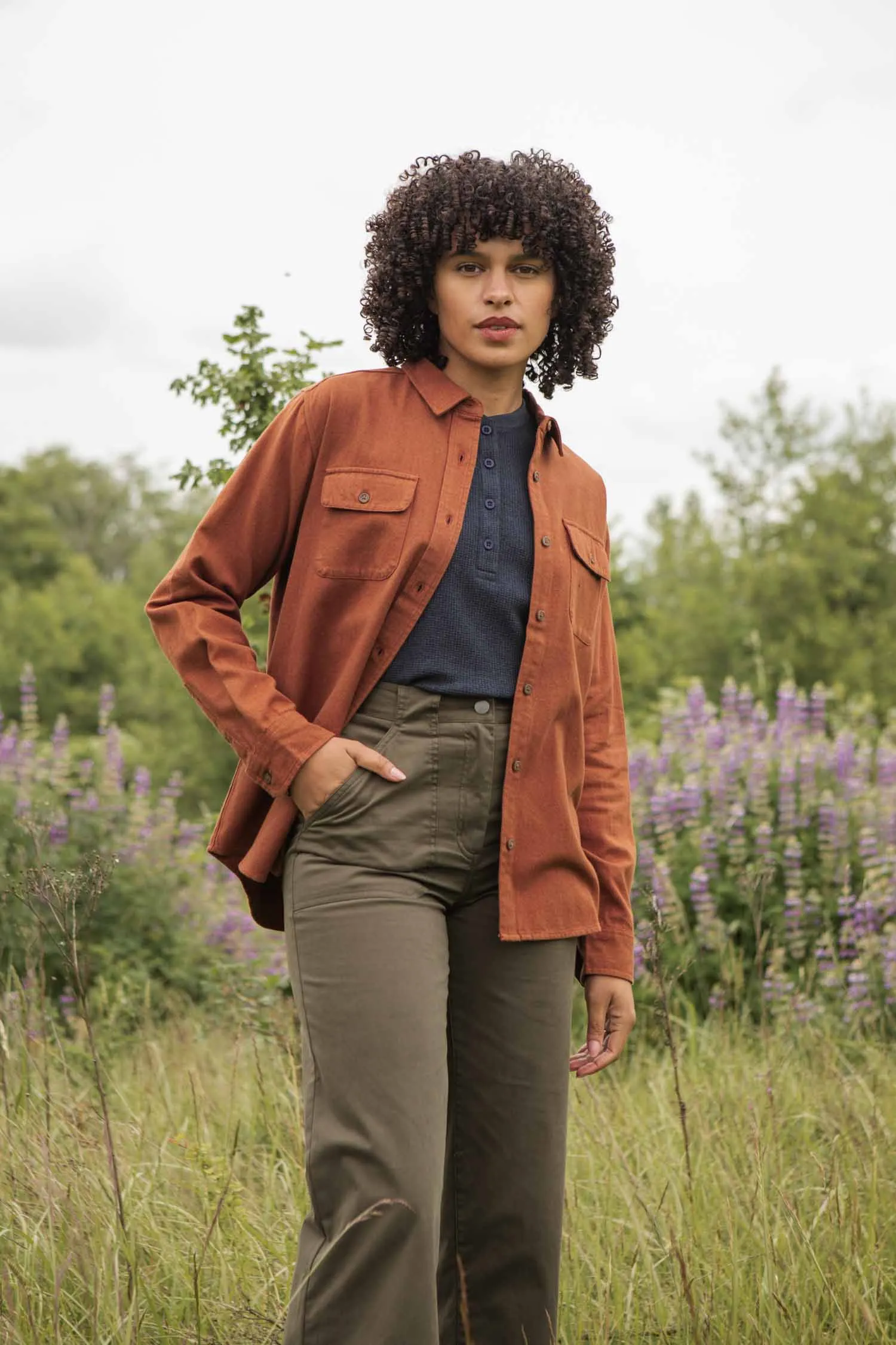 Lenon Shirt / Terracotta Melange sold by Bridge & Burn product image thumbnail 3