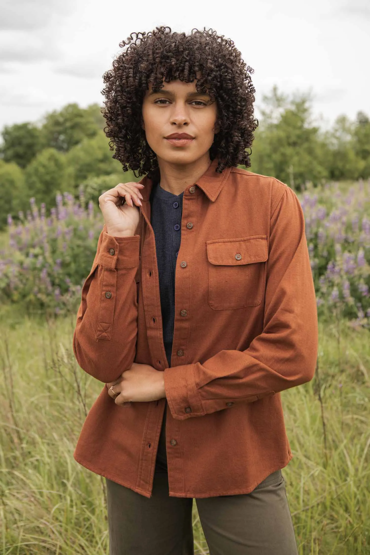 Lenon Shirt / Terracotta Melange sold by Bridge & Burn product image thumbnail 2