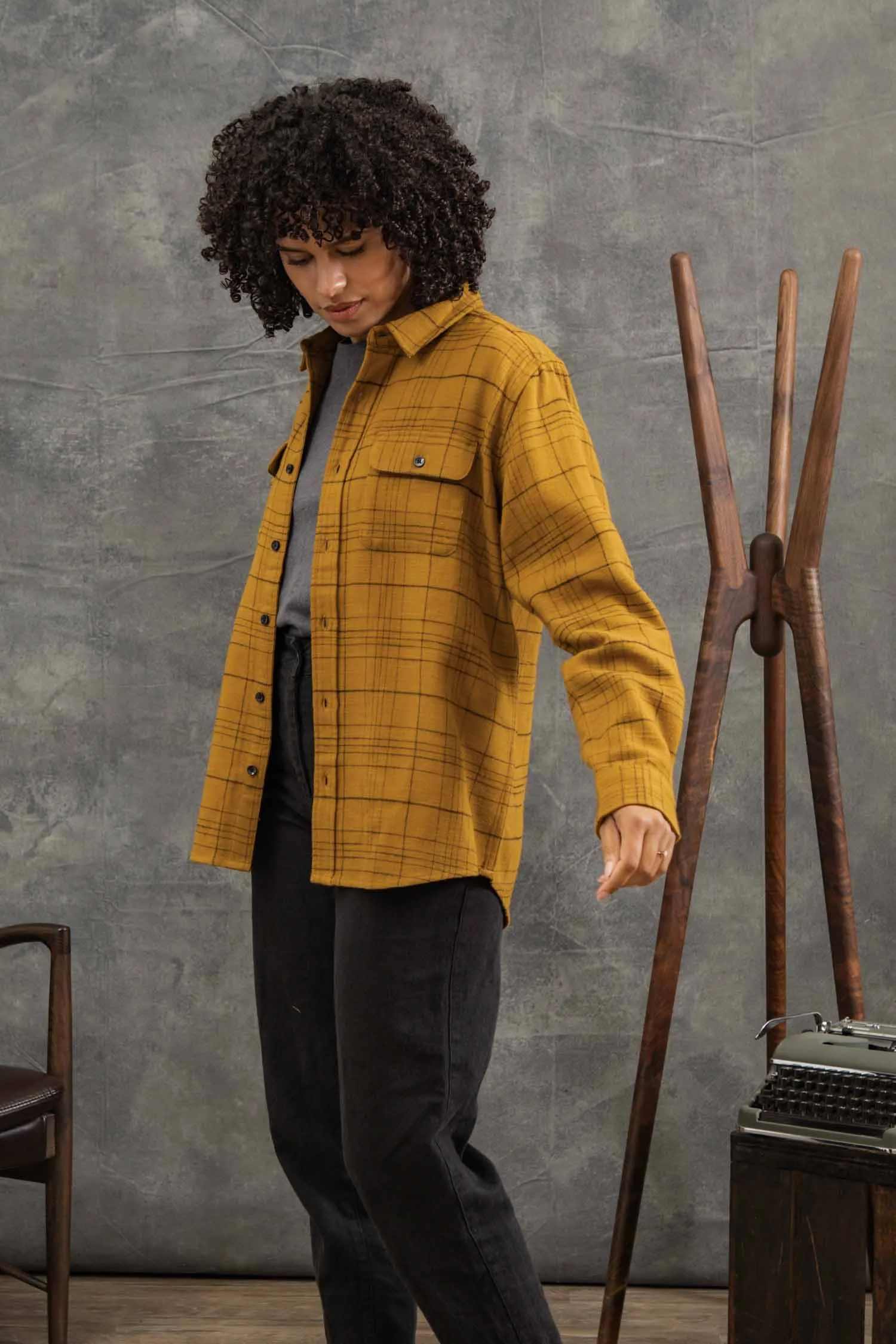 Lenon Shirt / Golden Horizon Plaid sold by Bridge & Burn product image thumbnail 3