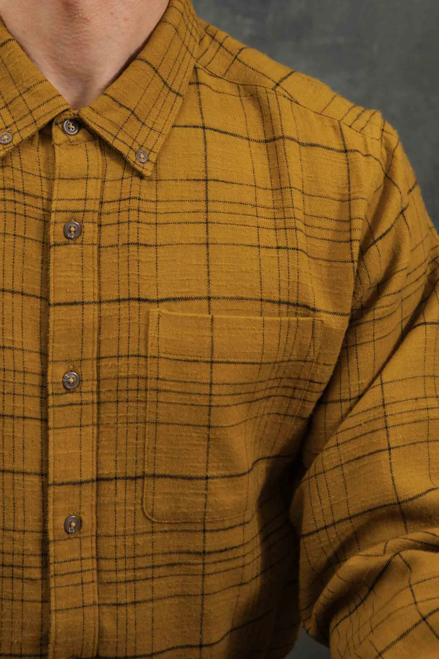 Sutton Slim Shirt / Golden Horizon Plaid sold by Bridge & Burn product image thumbnail 4