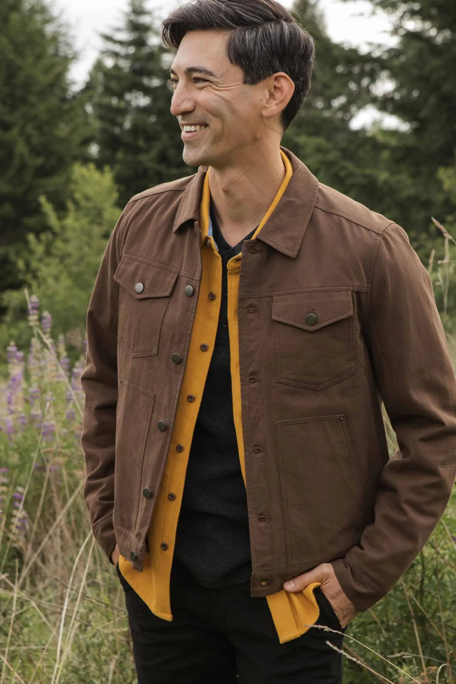 Burl Trucker Jacket / Walnut sold by Bridge & Burn product image thumbnail 3