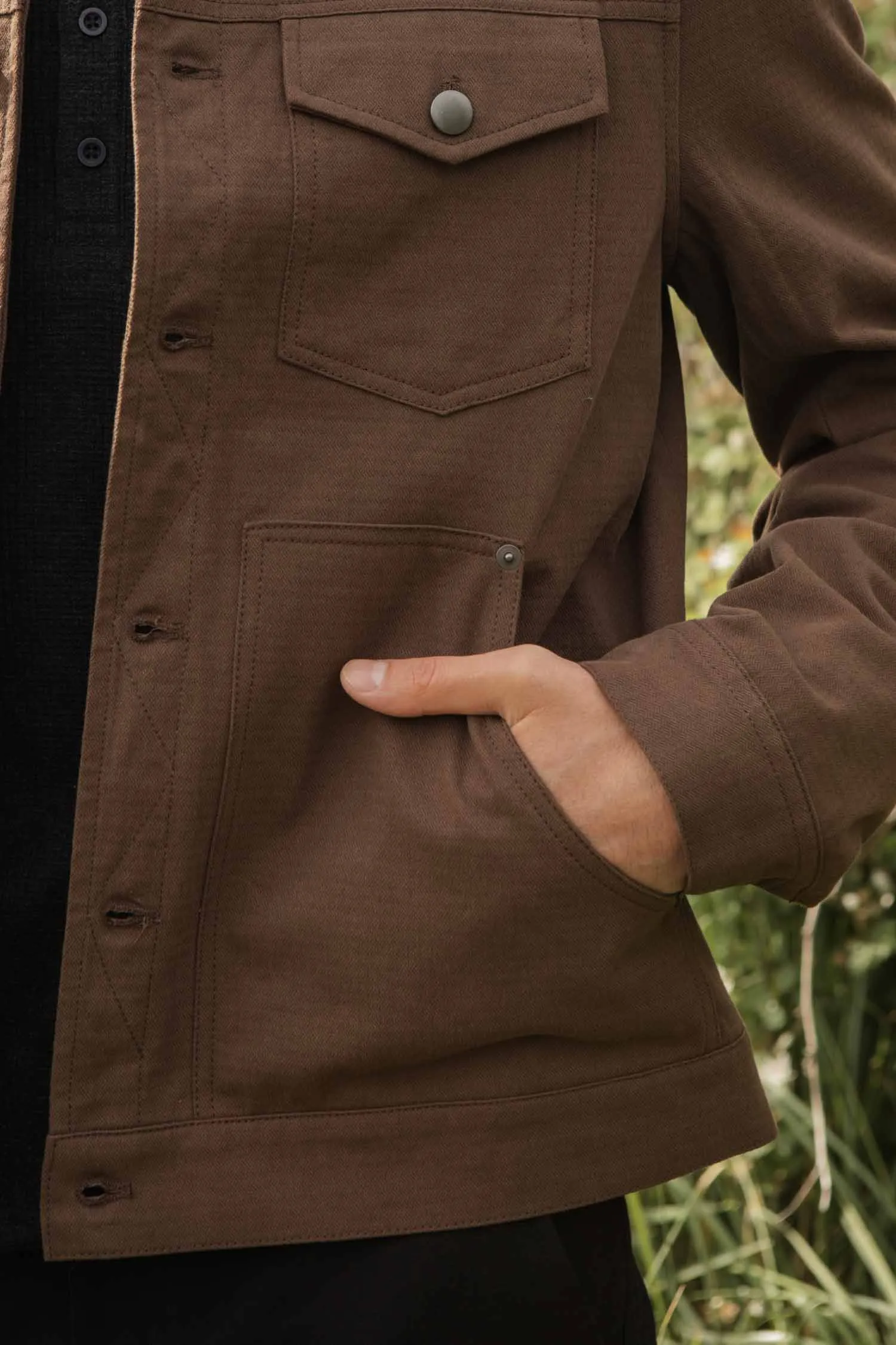 Burl Trucker Jacket / Walnut sold by Bridge & Burn product image thumbnail 5