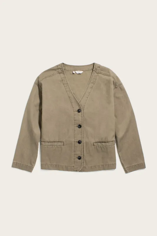 Lee Jacket / Khaki Green Canvas sold by Bridge & Burn