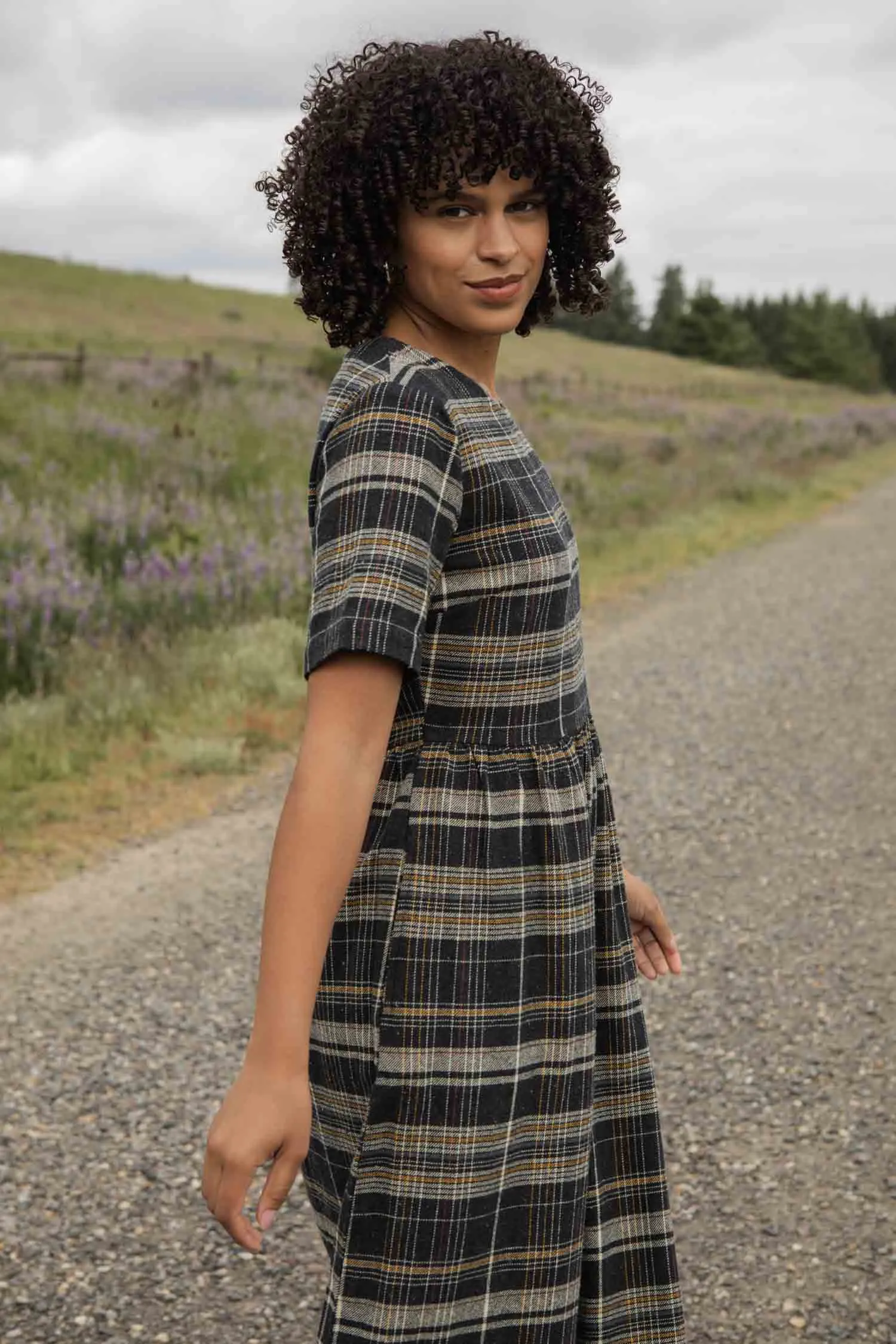 Perry Dress / Volcanic Plaid sold by Bridge & Burn product image thumbnail 3