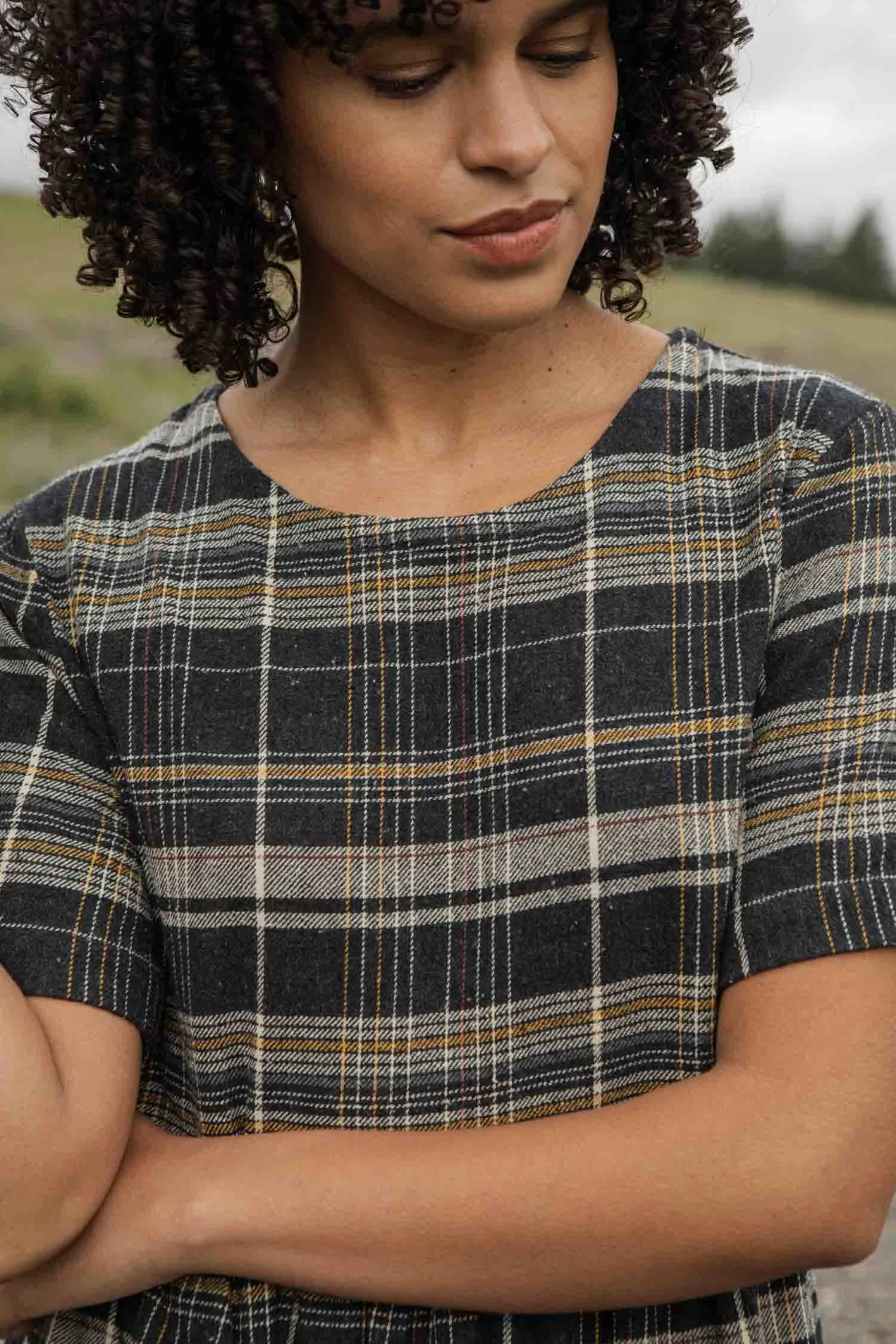 Perry Dress / Volcanic Plaid sold by Bridge & Burn product image thumbnail 5