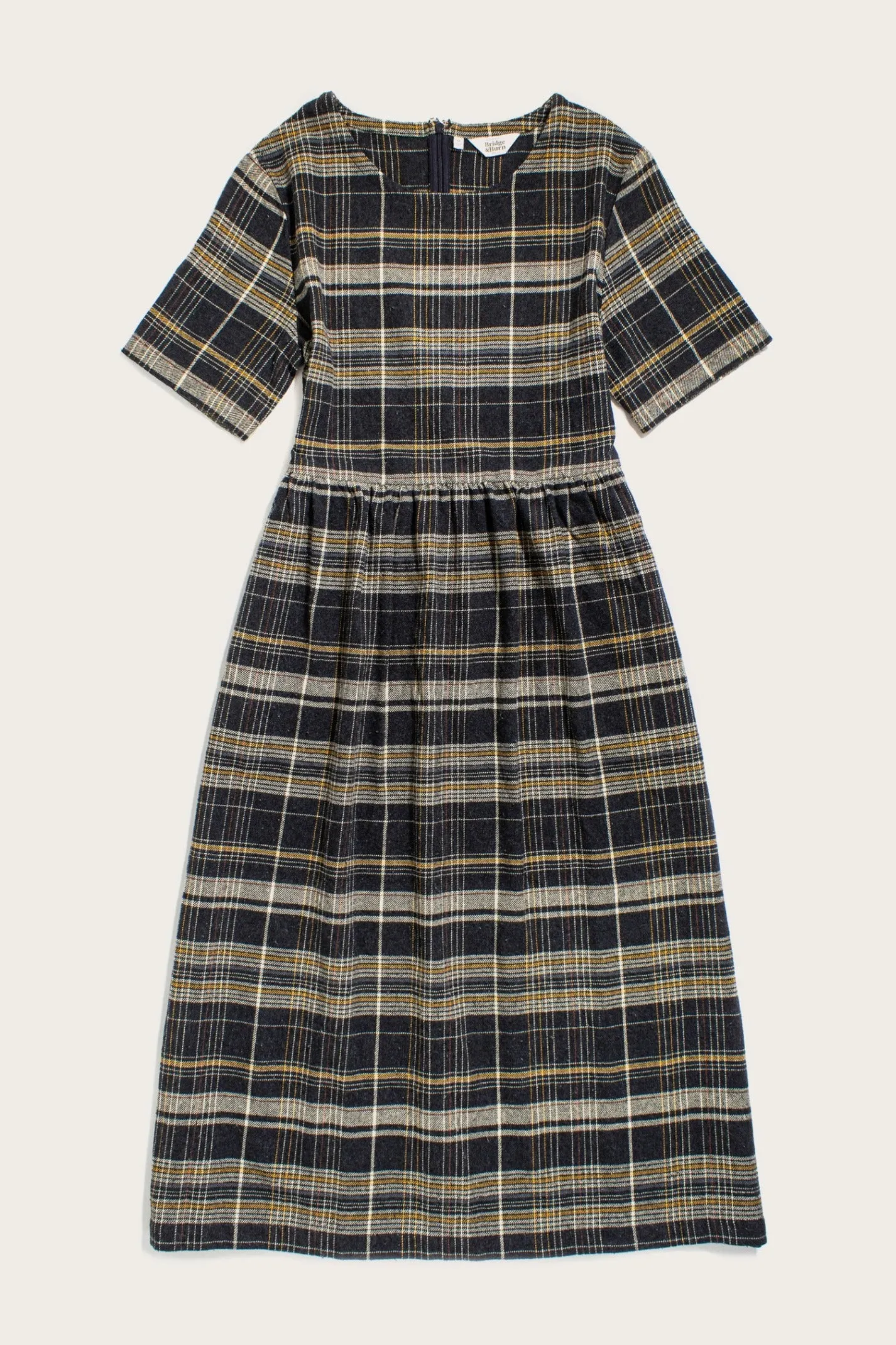 Perry Dress / Volcanic Plaid sold by Bridge & Burn