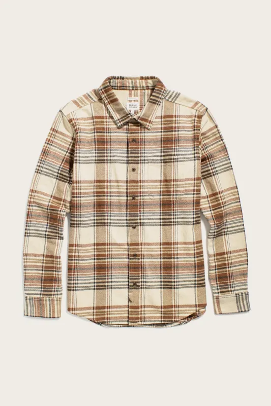 Larson Shirt / Latte Plaid sold by Bridge & Burn