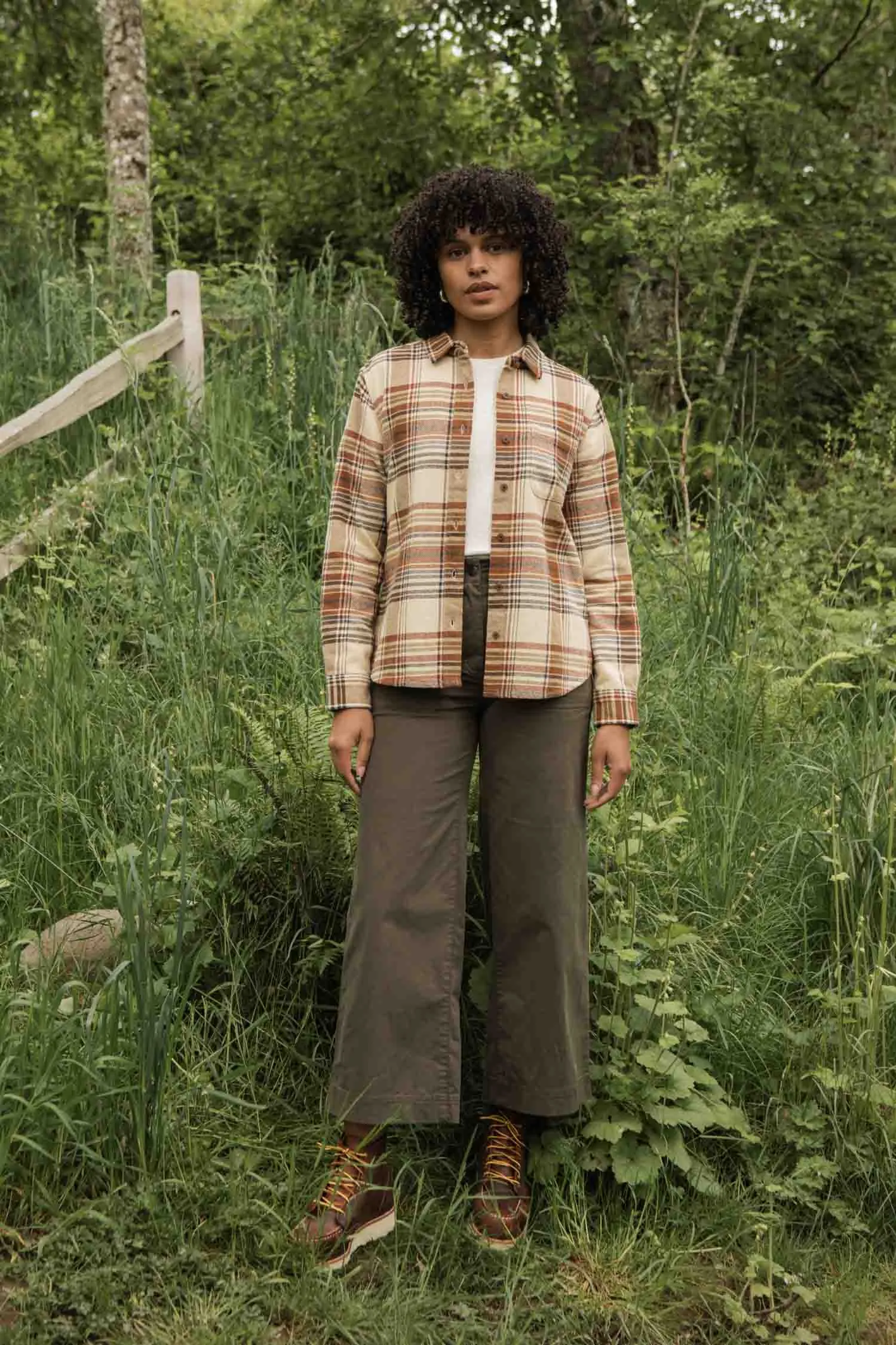 Ash Slim Shirt / Latte Plaid sold by Bridge & Burn product image thumbnail 4