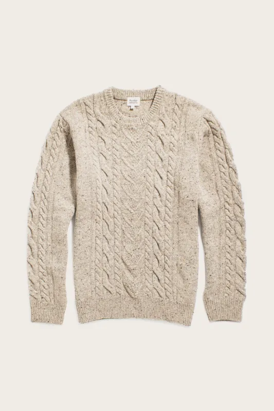 Ludlow Sweater / Flecked Oatmeal sold by Bridge & Burn