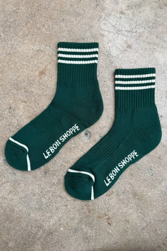 Le Bon Shoppe - Girlfriend Socks / Hunter Green sold by Bridge & Burn