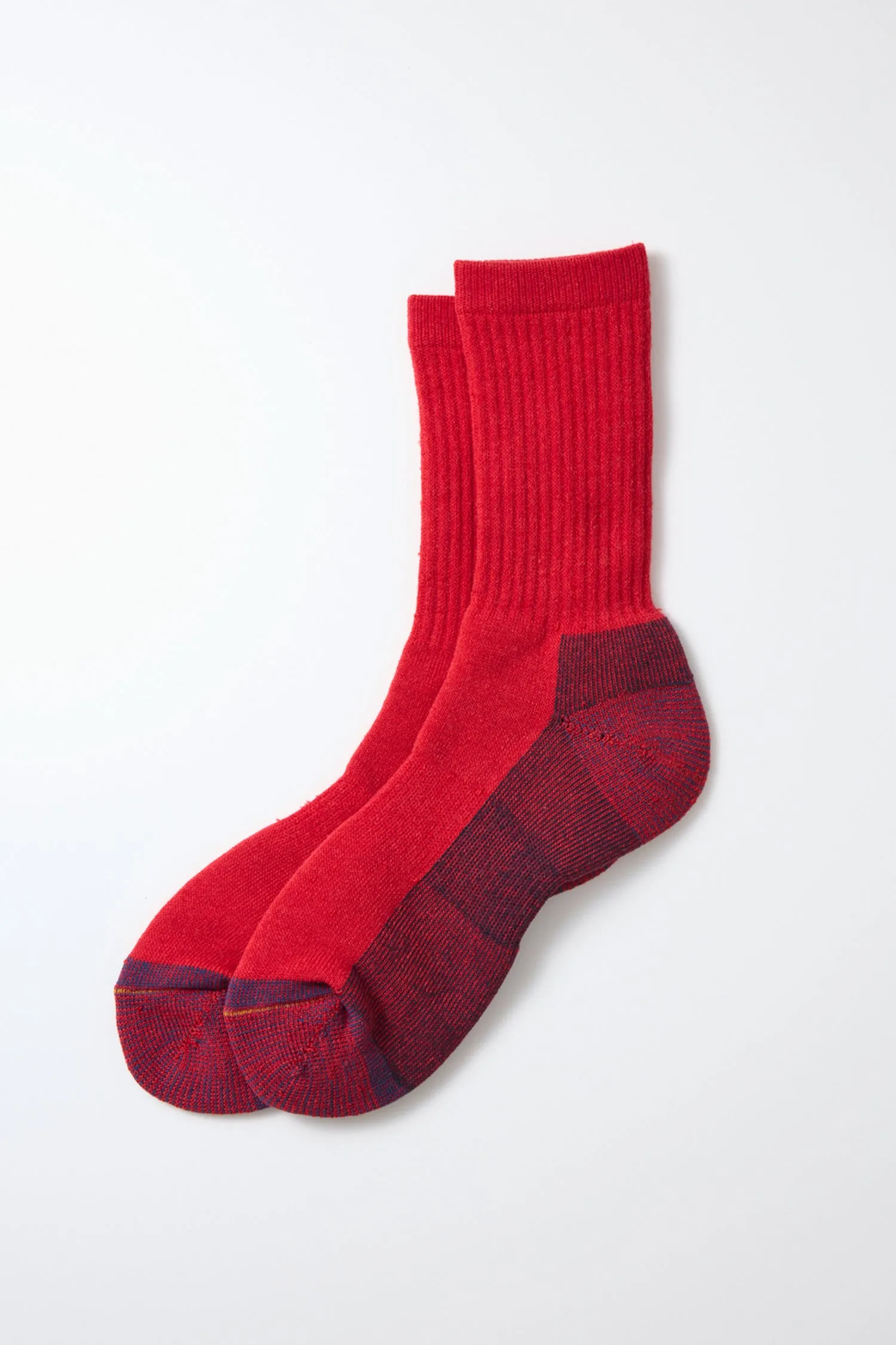 RoToTo Double Face Merino Pile Socks / Chili Red sold by Bridge & Burn