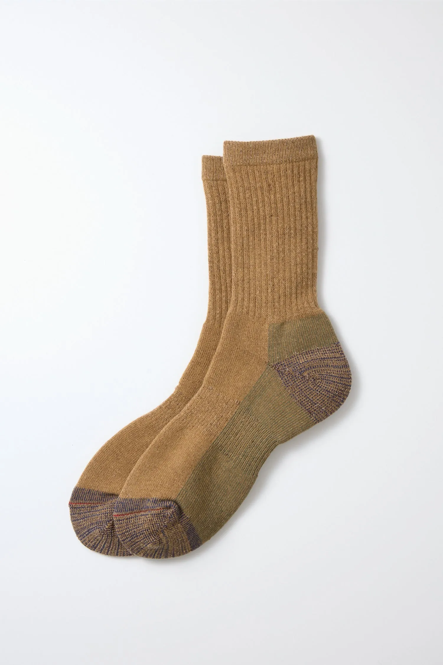 RoToTo Double Face Merino Pile Socks / Tan sold by Bridge & Burn