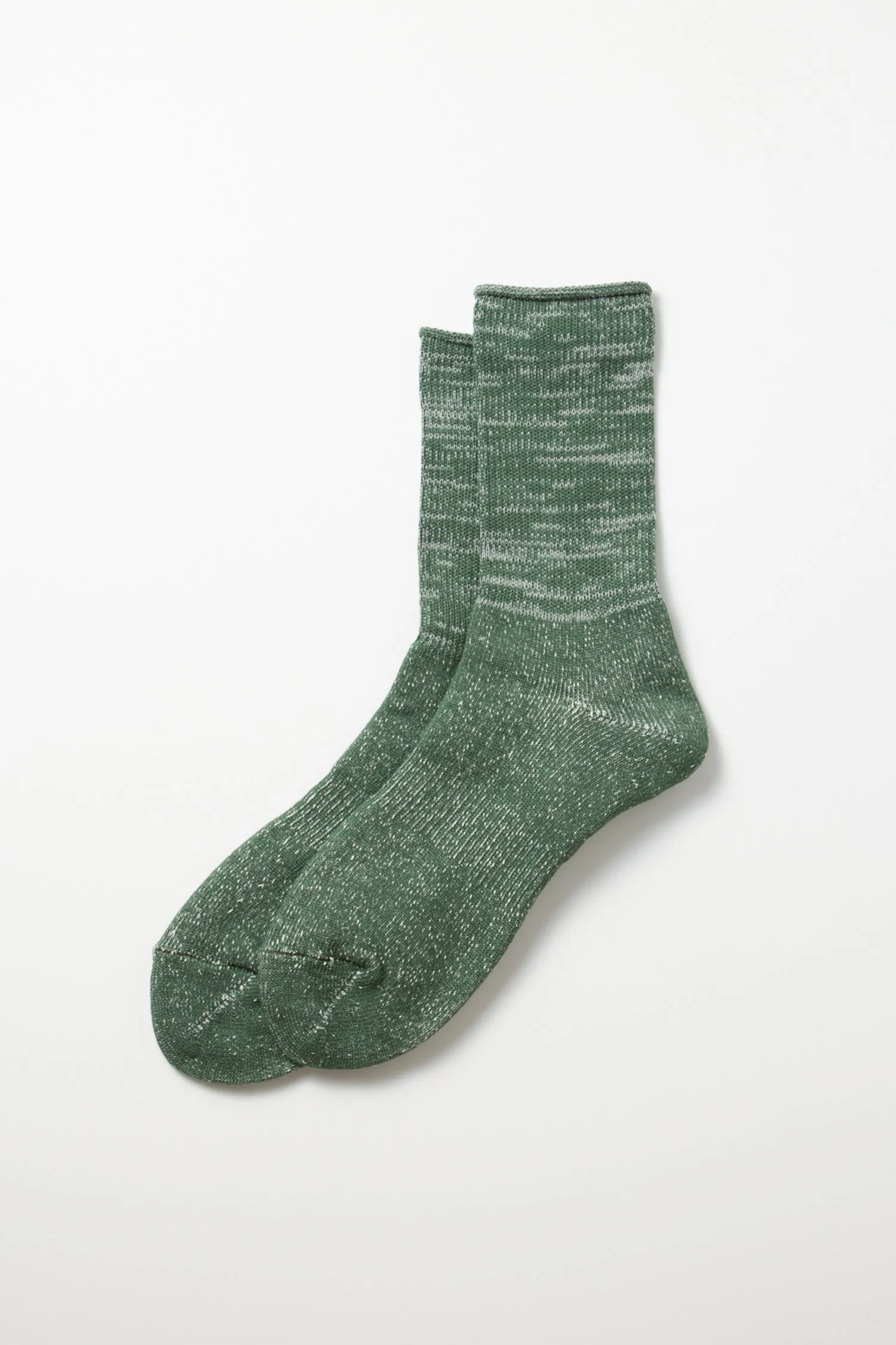 RoToTo Washi Pile Crew Socks / D. Green sold by Bridge & Burn
