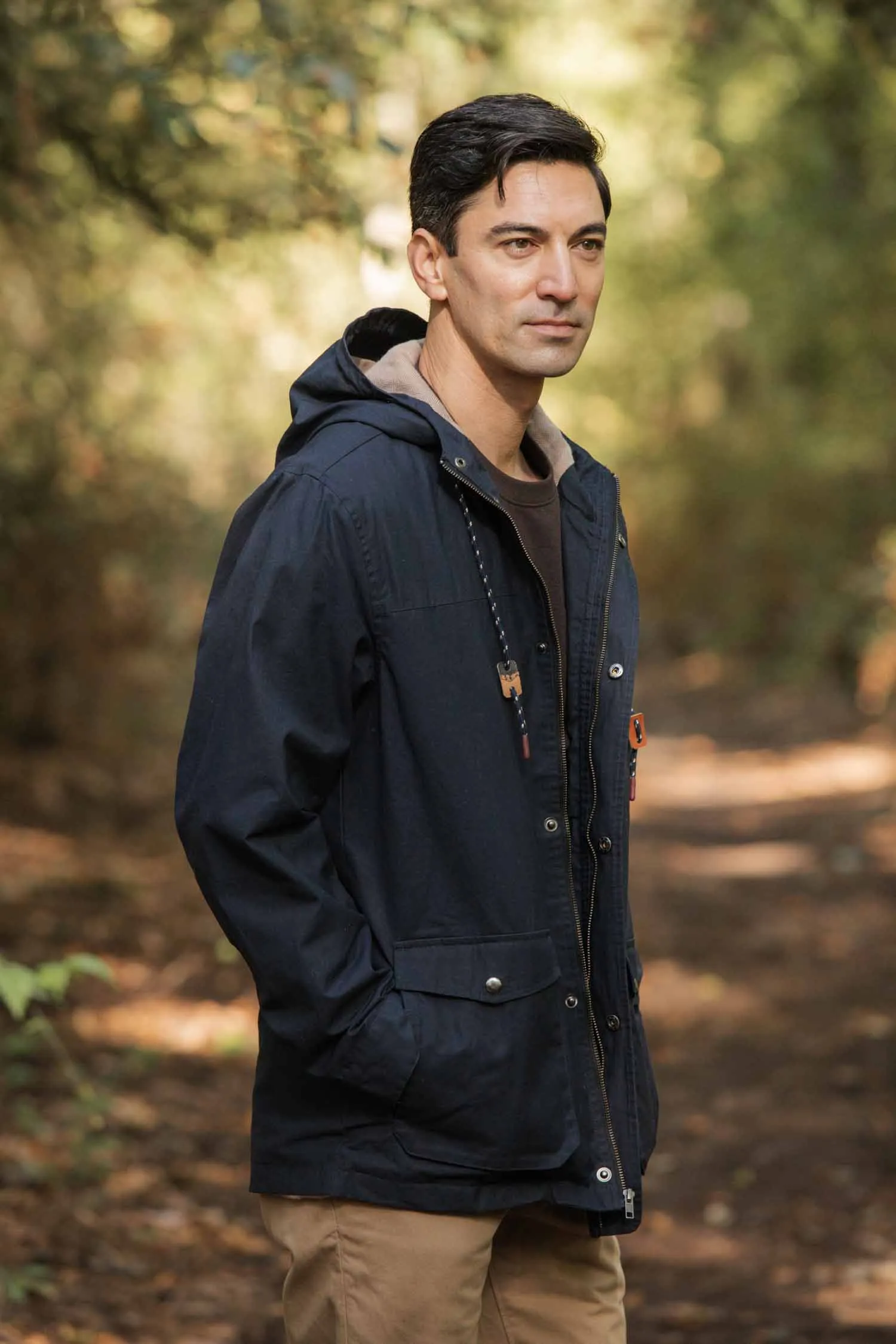 Marshall Jacket / Navy Waxed Canvas sold by Bridge & Burn product image thumbnail 3