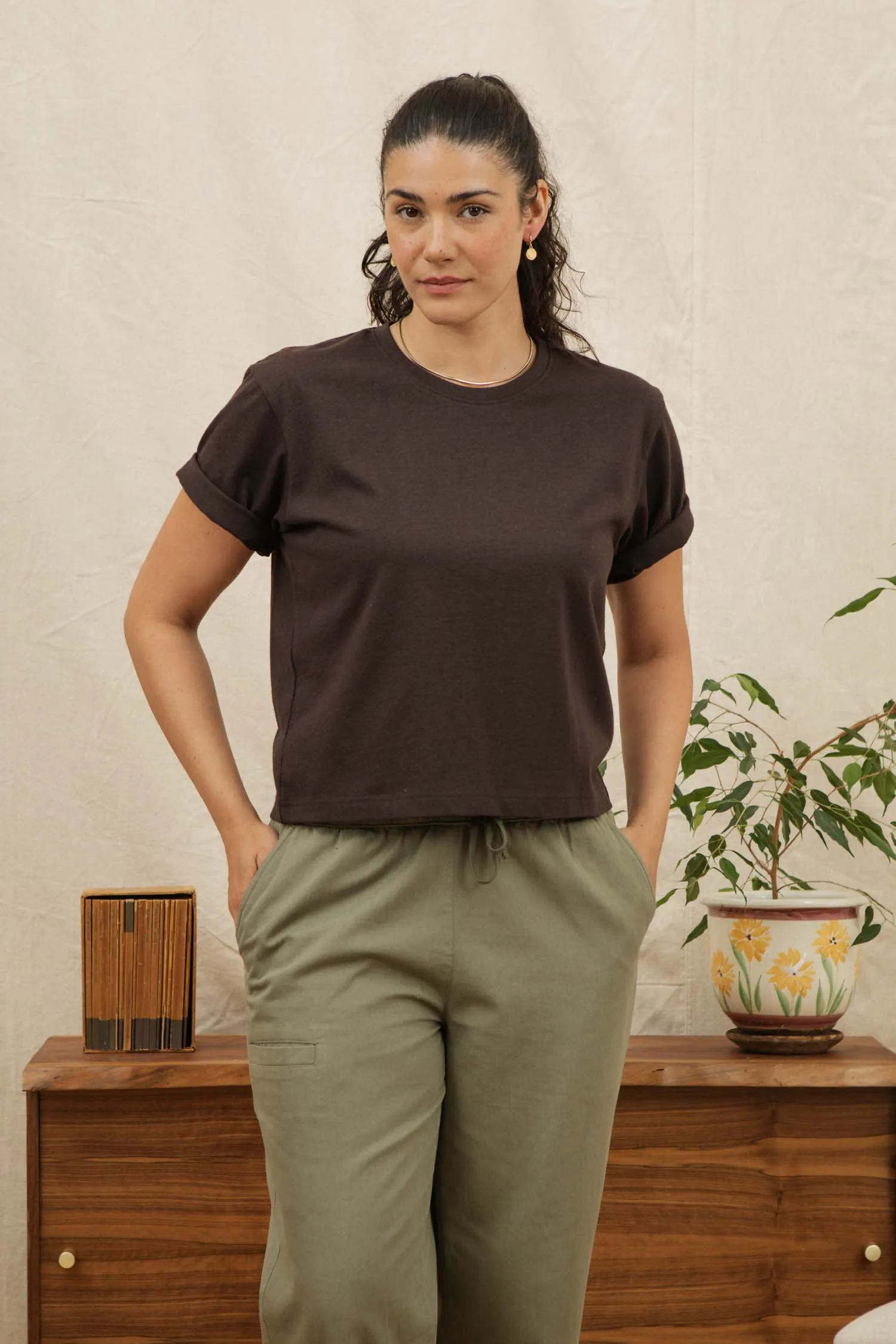 Recycled Boxy Tee / Truffle sold by Bridge & Burn product image thumbnail 2