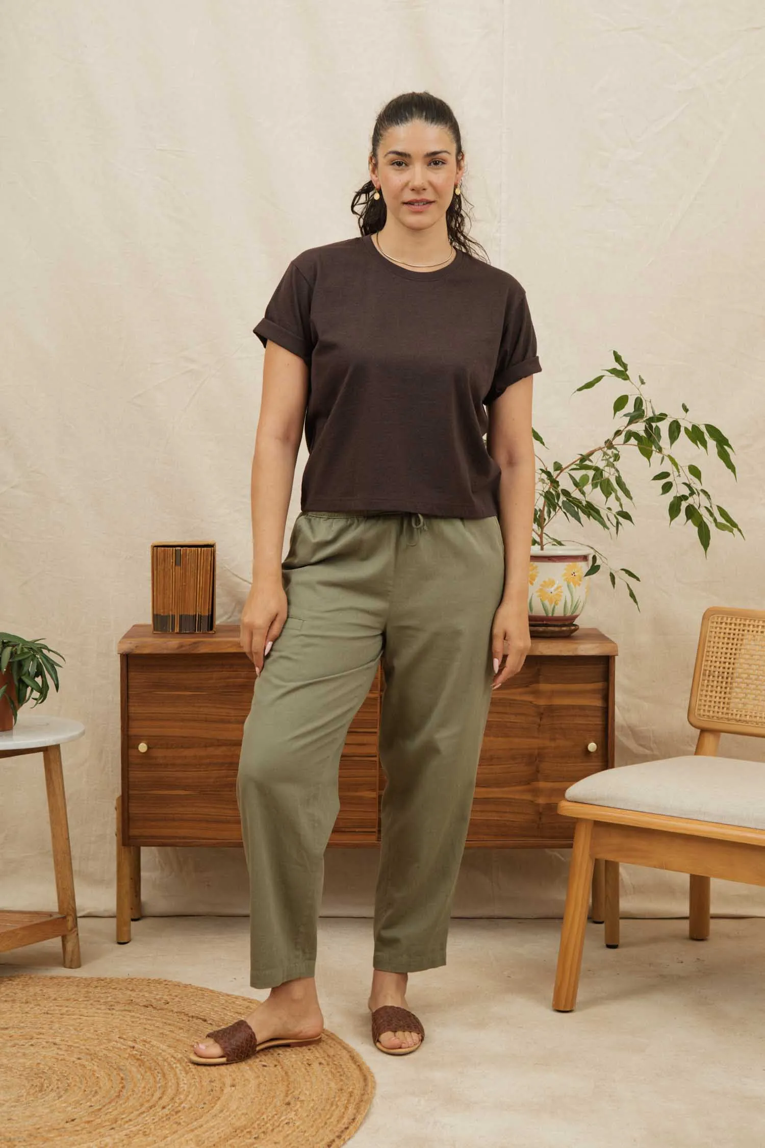 Recycled Boxy Tee / Truffle sold by Bridge & Burn product image thumbnail 4