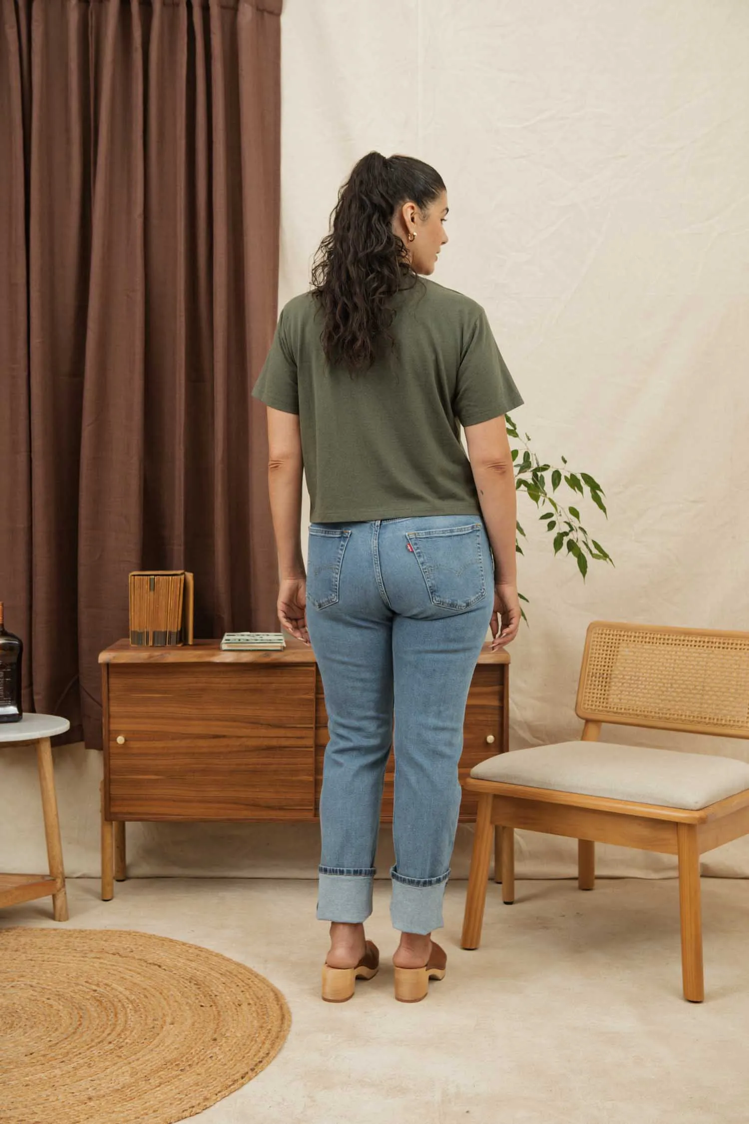 Recycled Boxy Tee / Olive sold by Bridge & Burn product image thumbnail 5