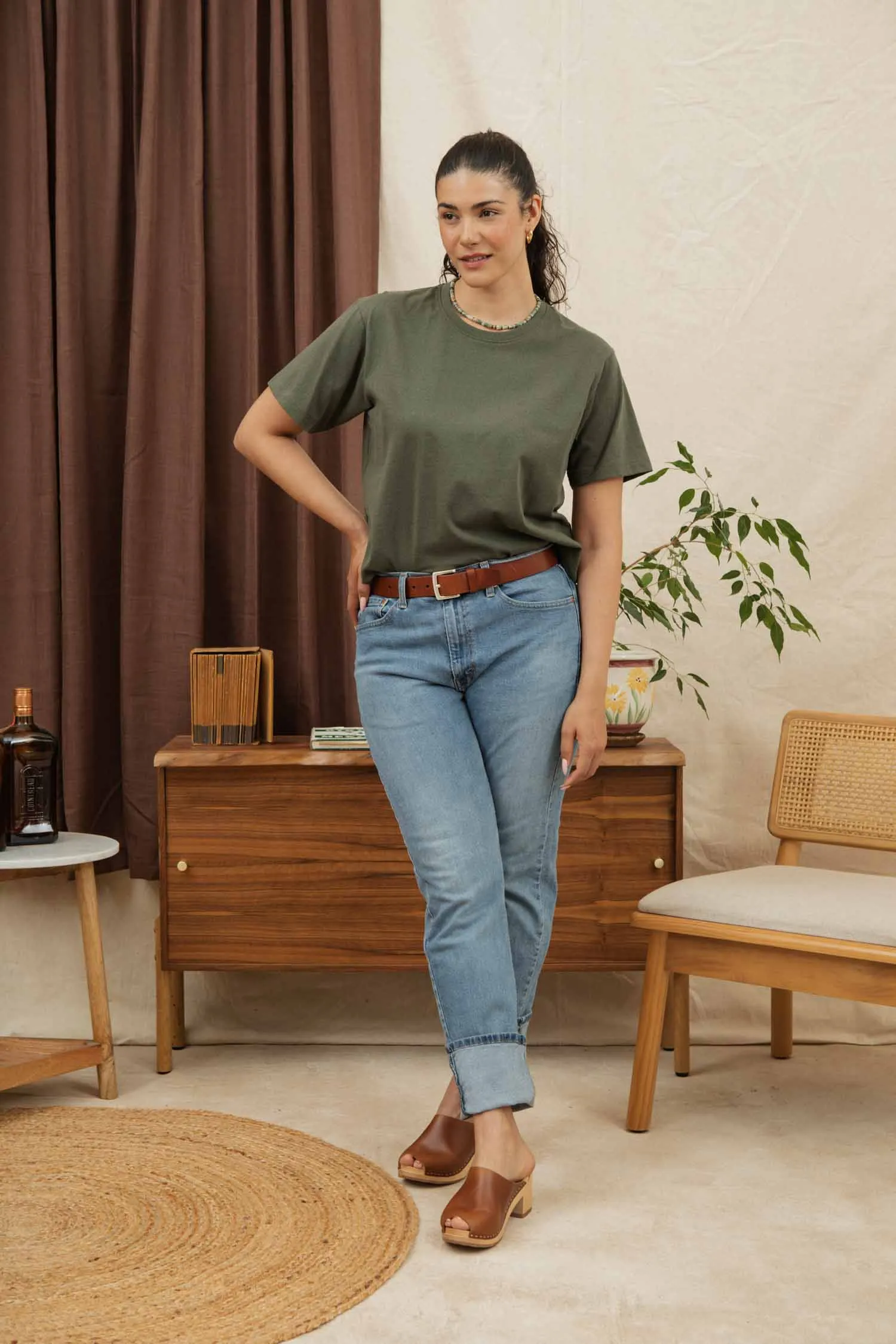 Recycled Boxy Tee / Olive sold by Bridge & Burn product image thumbnail 2