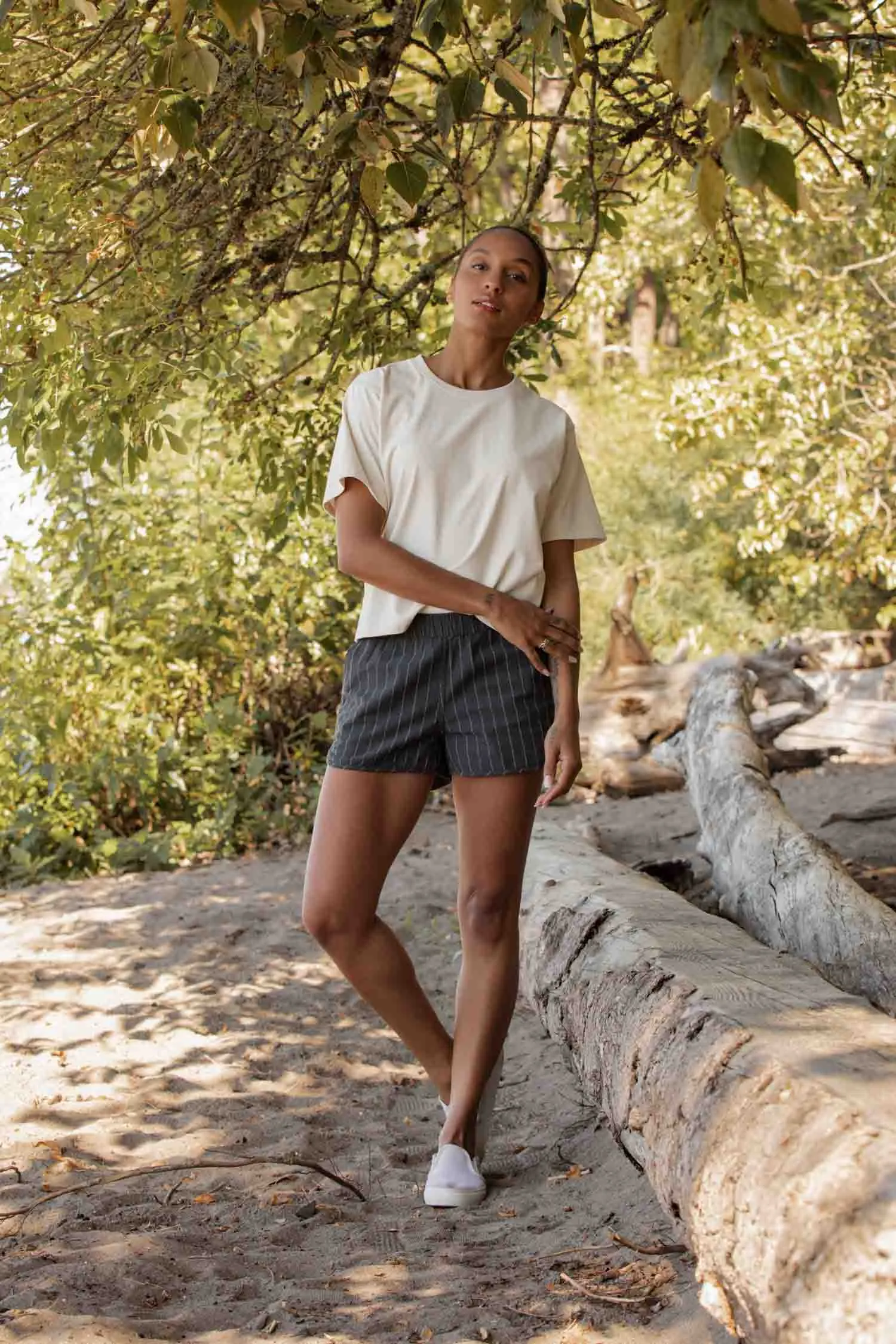 Recycled Boxy Tee / Ivory sold by Bridge & Burn product image thumbnail 3