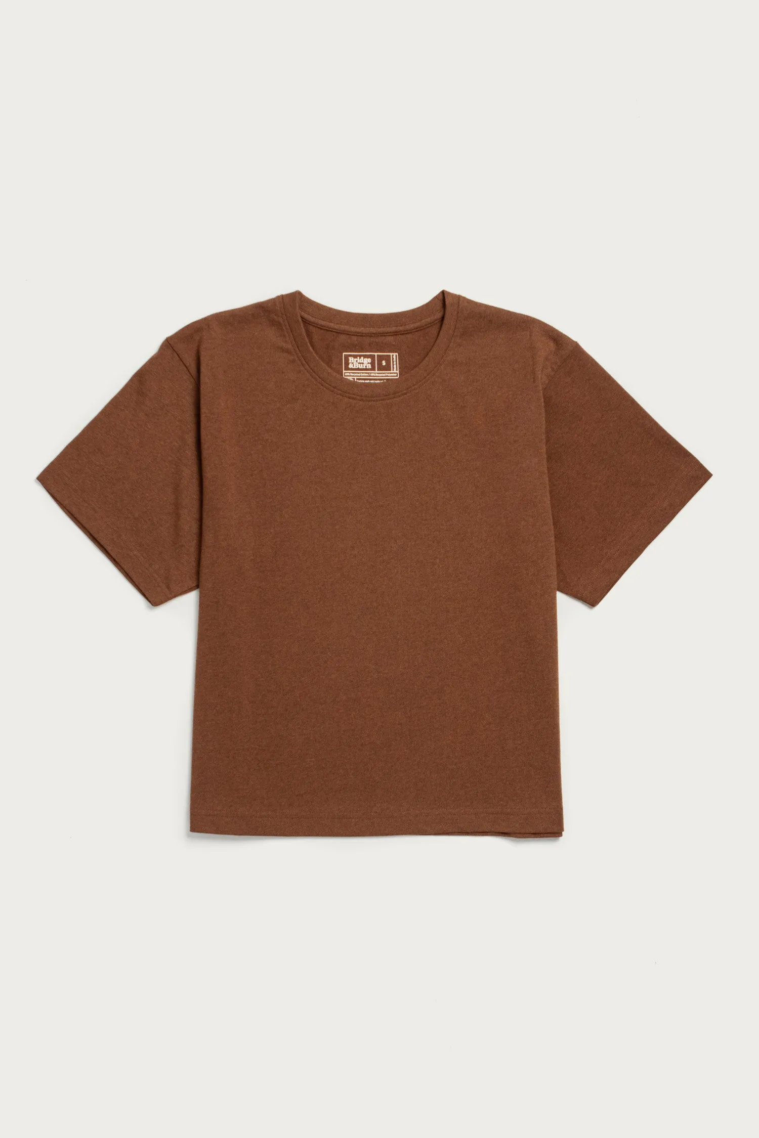Recycled Boxy Tee / Bronze sold by Bridge & Burn