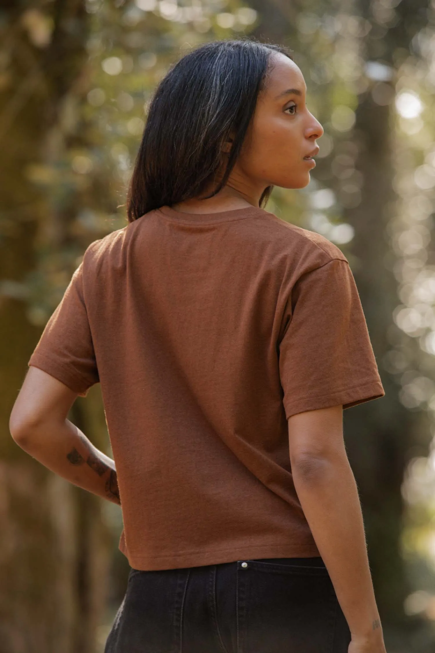 Recycled Boxy Tee / Bronze sold by Bridge & Burn product image thumbnail 5