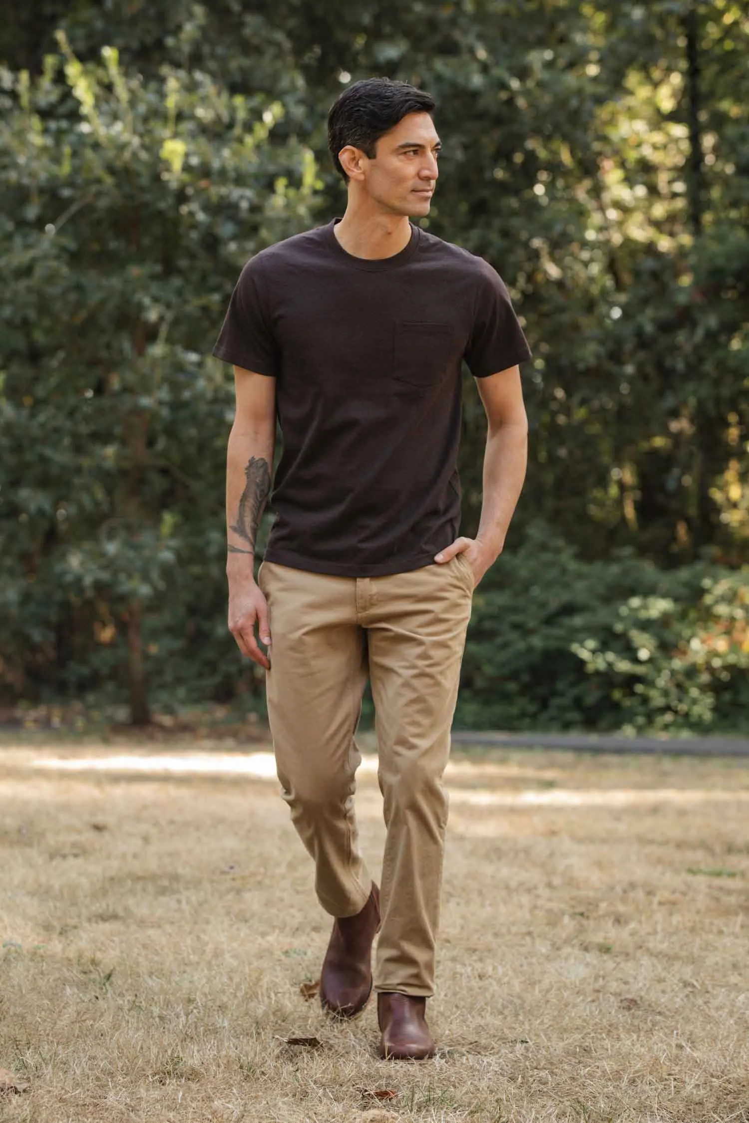 Recycled Pocket Tee / Truffle sold by Bridge & Burn product image thumbnail 5