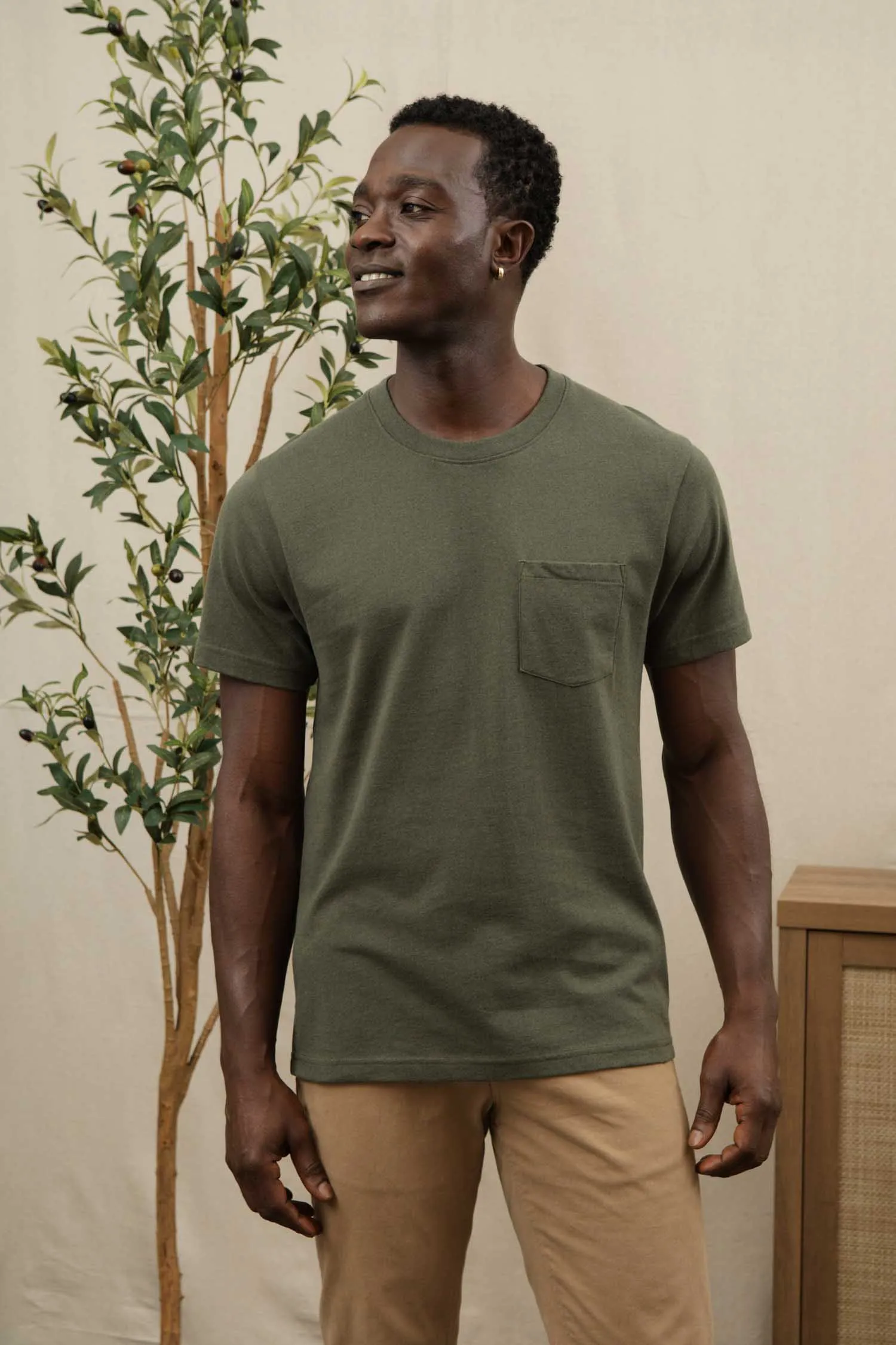 Recycled Pocket Tee / Olive sold by Bridge & Burn product image thumbnail 2