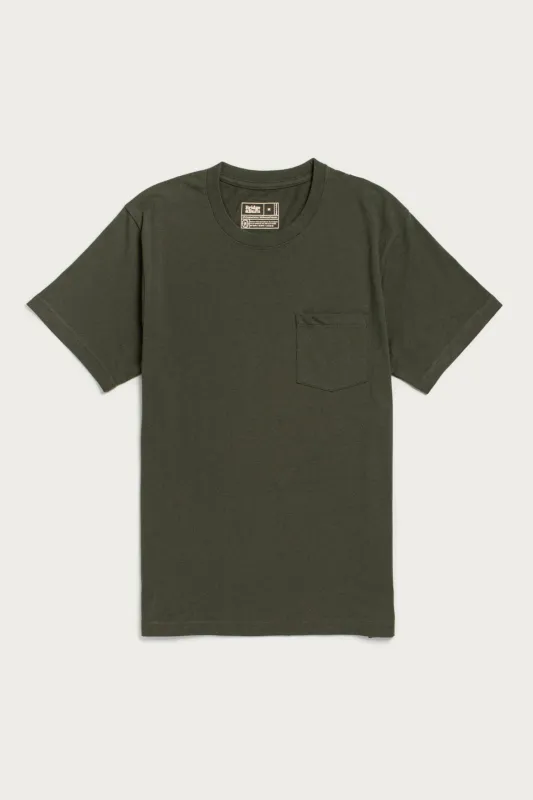 Recycled Pocket Tee / Olive sold by Bridge & Burn