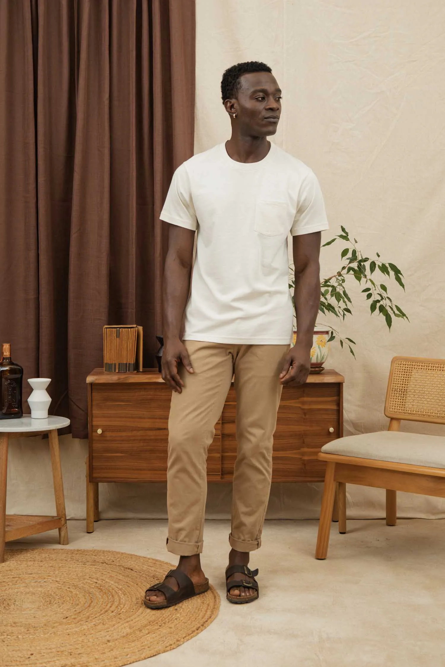 Recycled Pocket Tee / Ivory sold by Bridge & Burn product image thumbnail 3