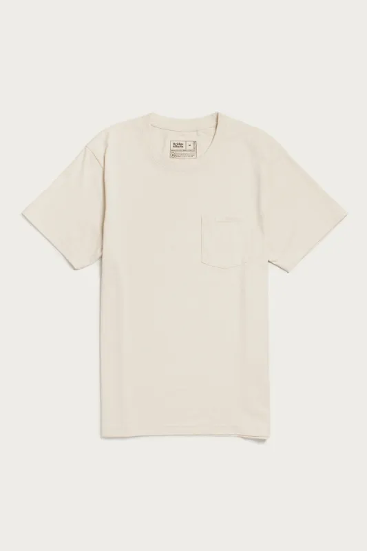 Recycled Pocket Tee / Ivory sold by Bridge & Burn