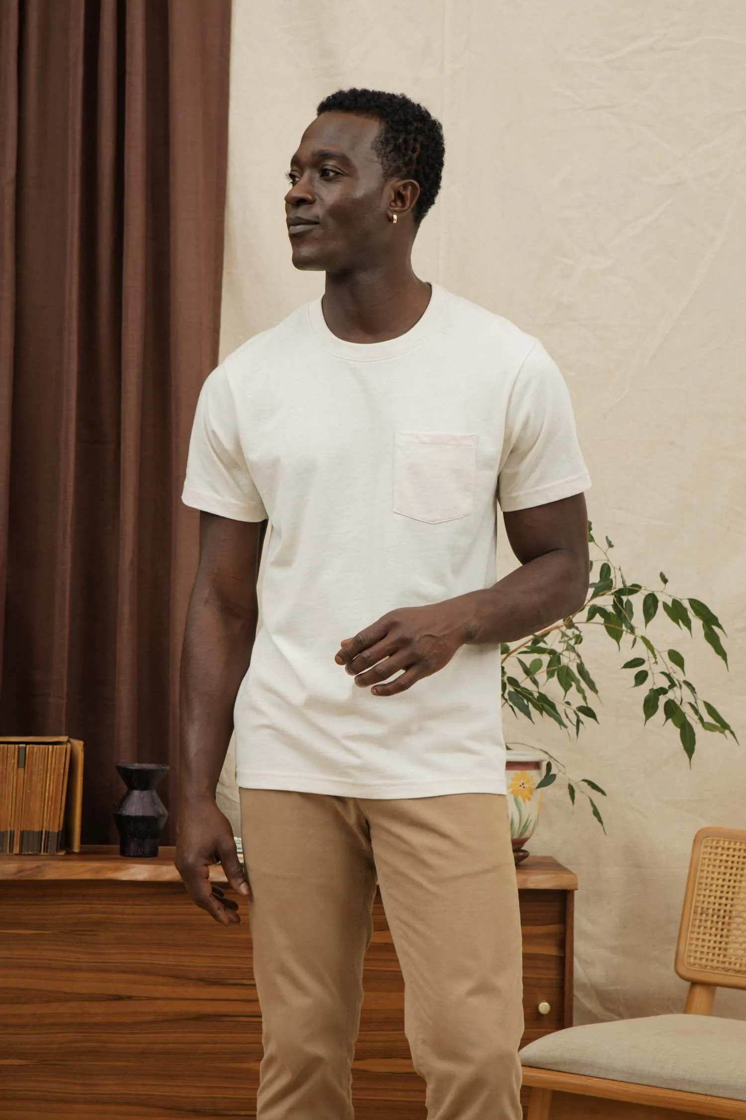 Recycled Pocket Tee / Ivory sold by Bridge & Burn product image thumbnail 4