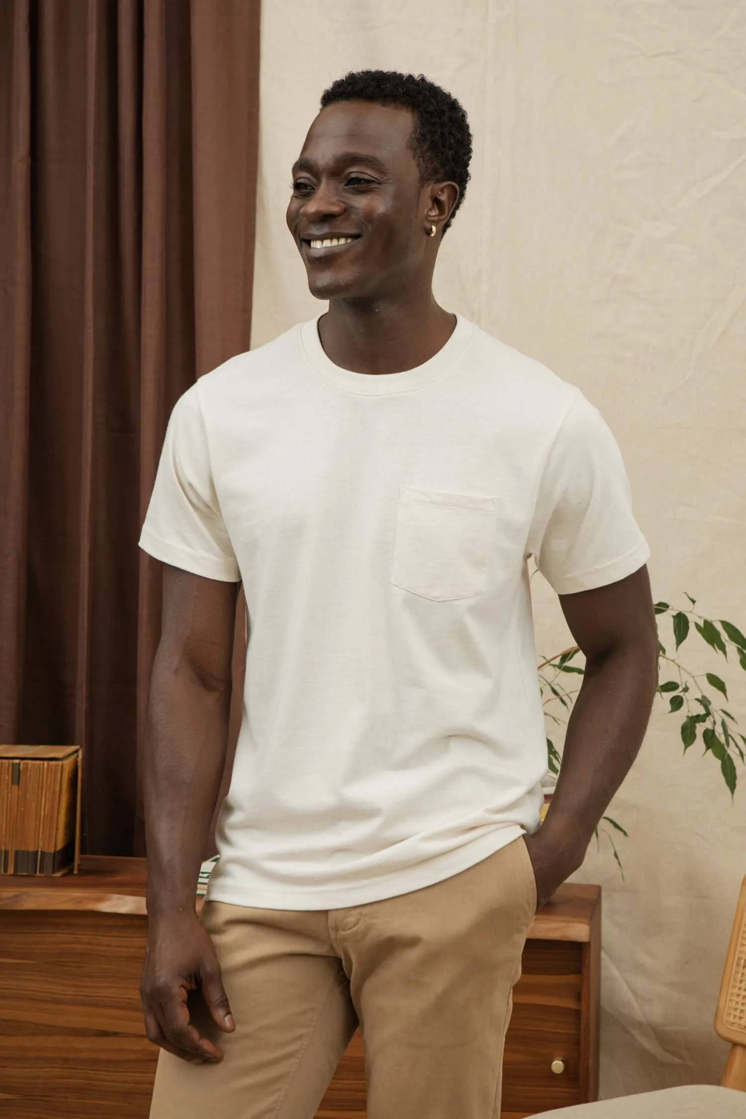 Recycled Pocket Tee / Ivory sold by Bridge & Burn product image thumbnail 2