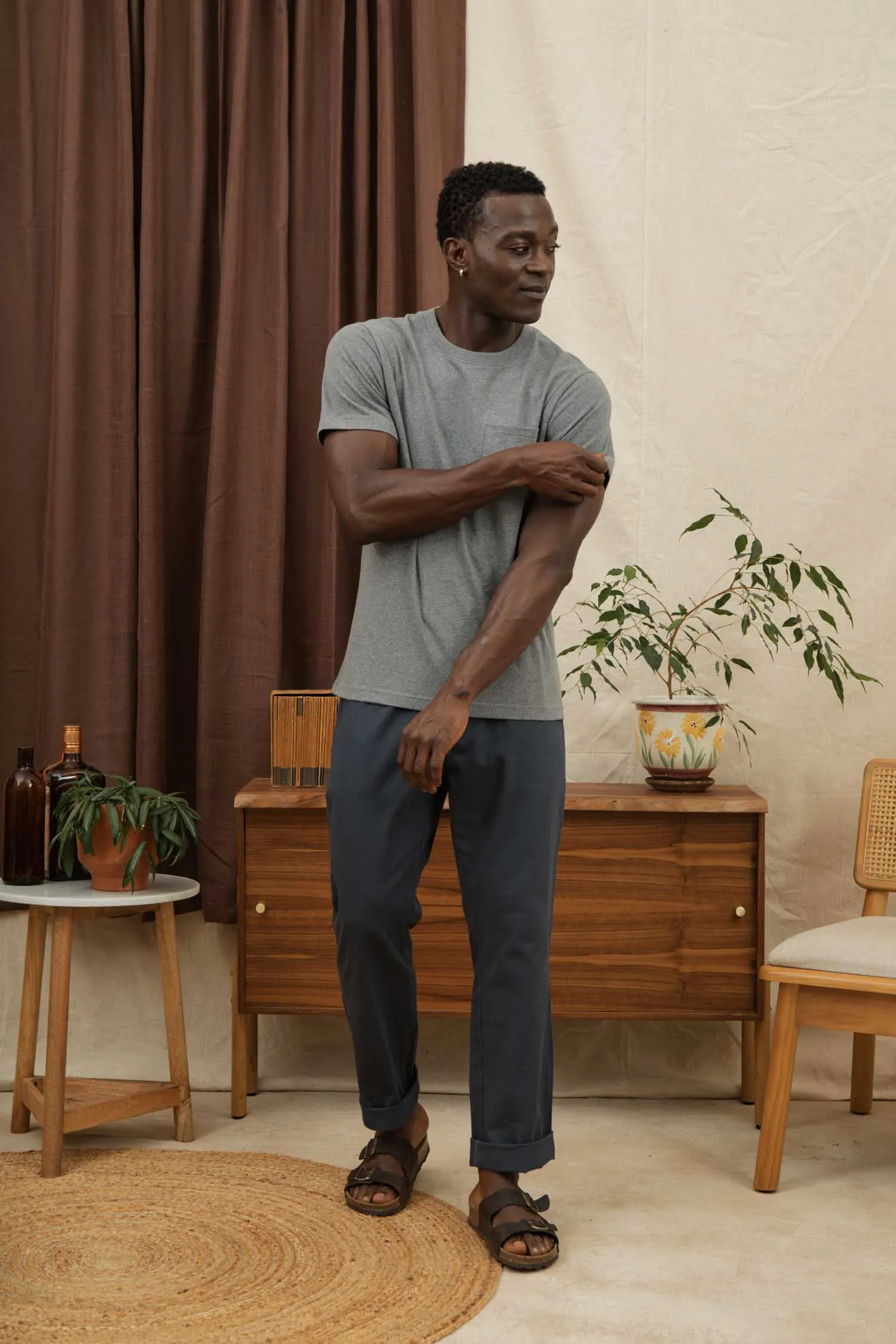 Recycled Pocket Tee / Grey Heather sold by Bridge & Burn product image thumbnail 4