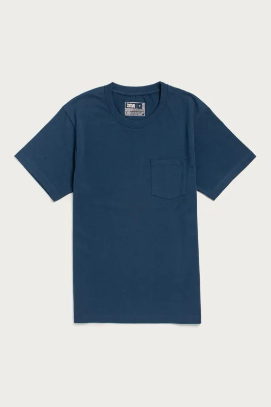 Recycled Pocket Tee / Cobalt sold by Bridge & Burn