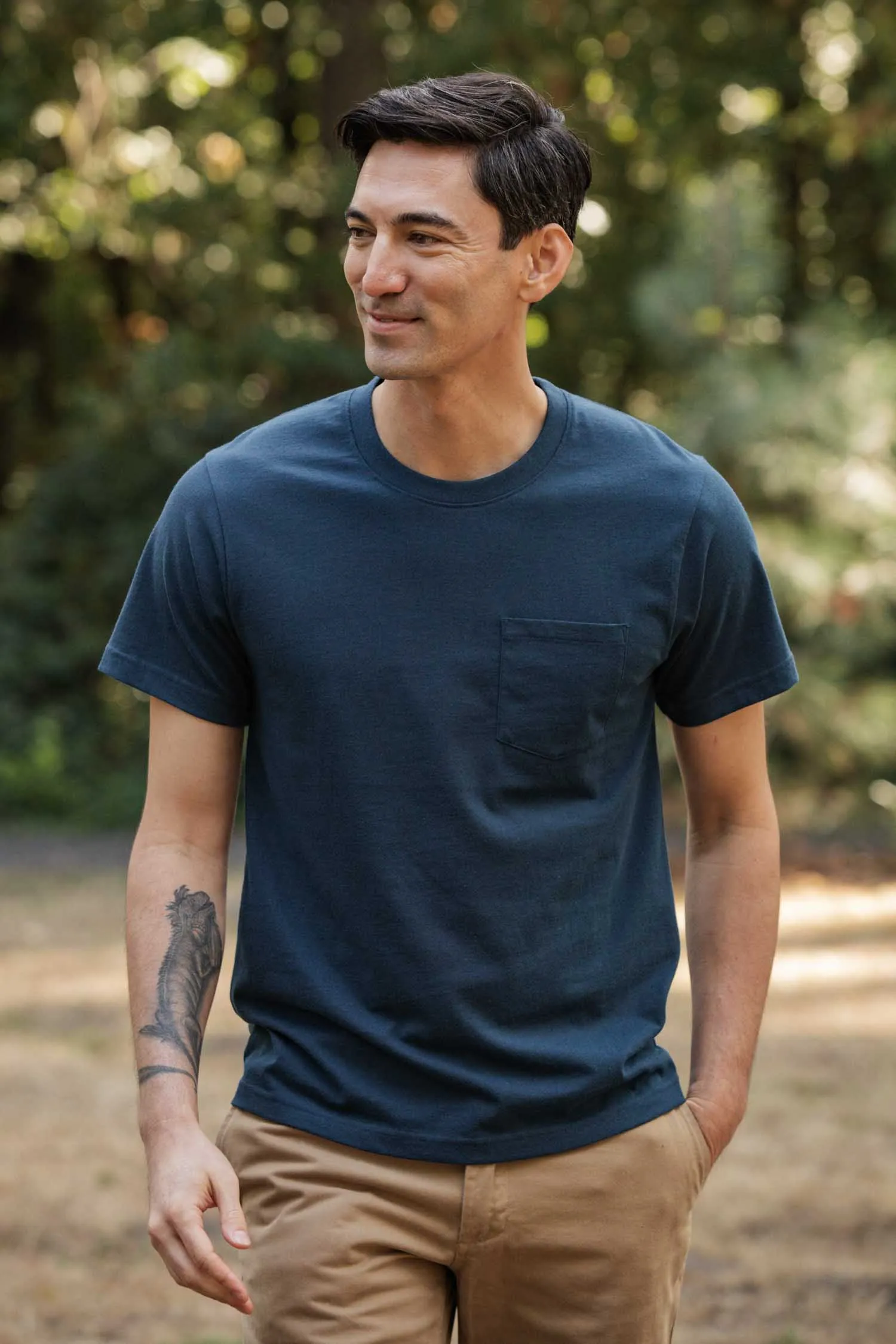 Recycled Pocket Tee / Cobalt sold by Bridge & Burn product image thumbnail 2