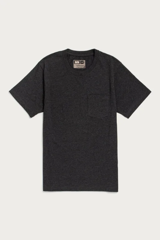 Recycled Pocket Tee / Charcoal Heather sold by Bridge & Burn