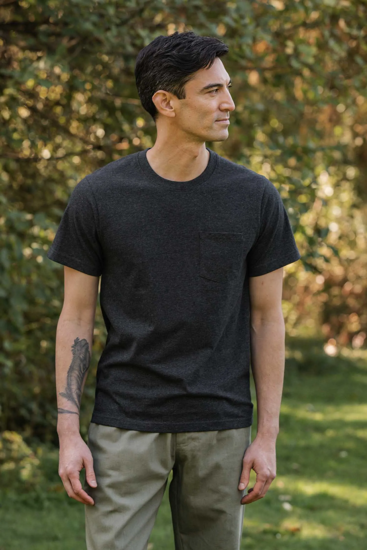 Recycled Pocket Tee / Charcoal Heather sold by Bridge & Burn product image thumbnail 2