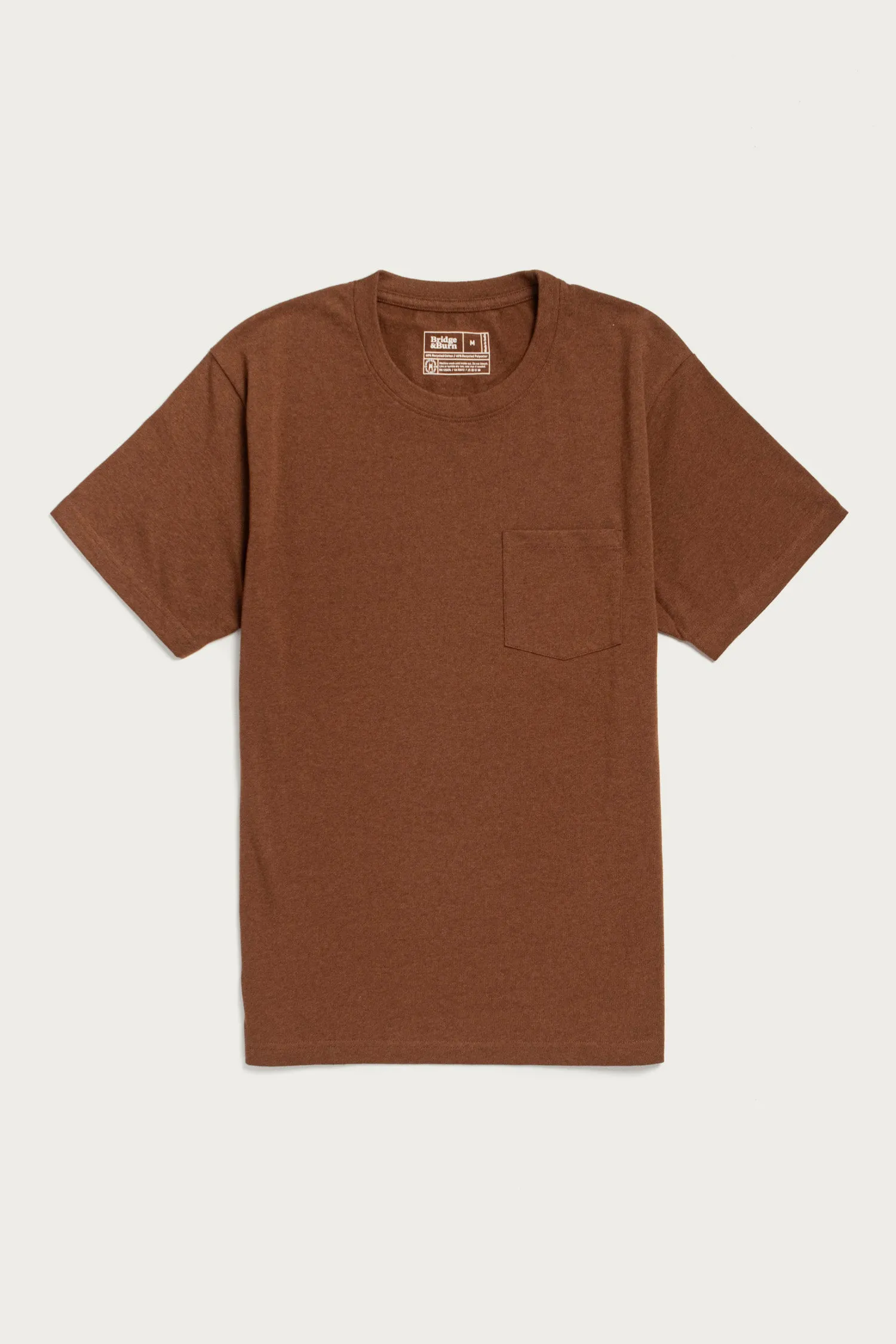 Recycled Pocket Tee / Bronze sold by Bridge & Burn