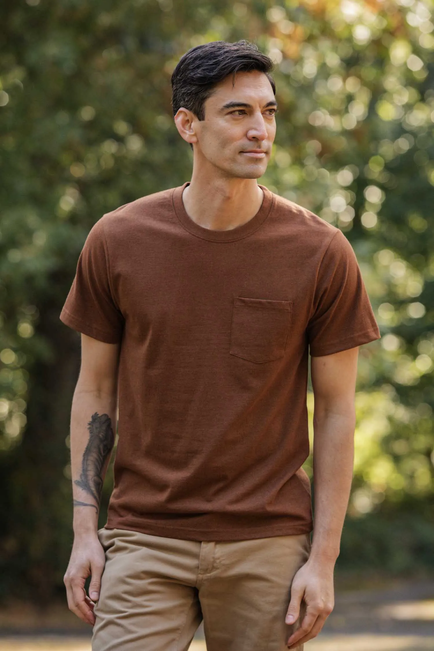 Recycled Pocket Tee / Bronze sold by Bridge & Burn product image thumbnail 2