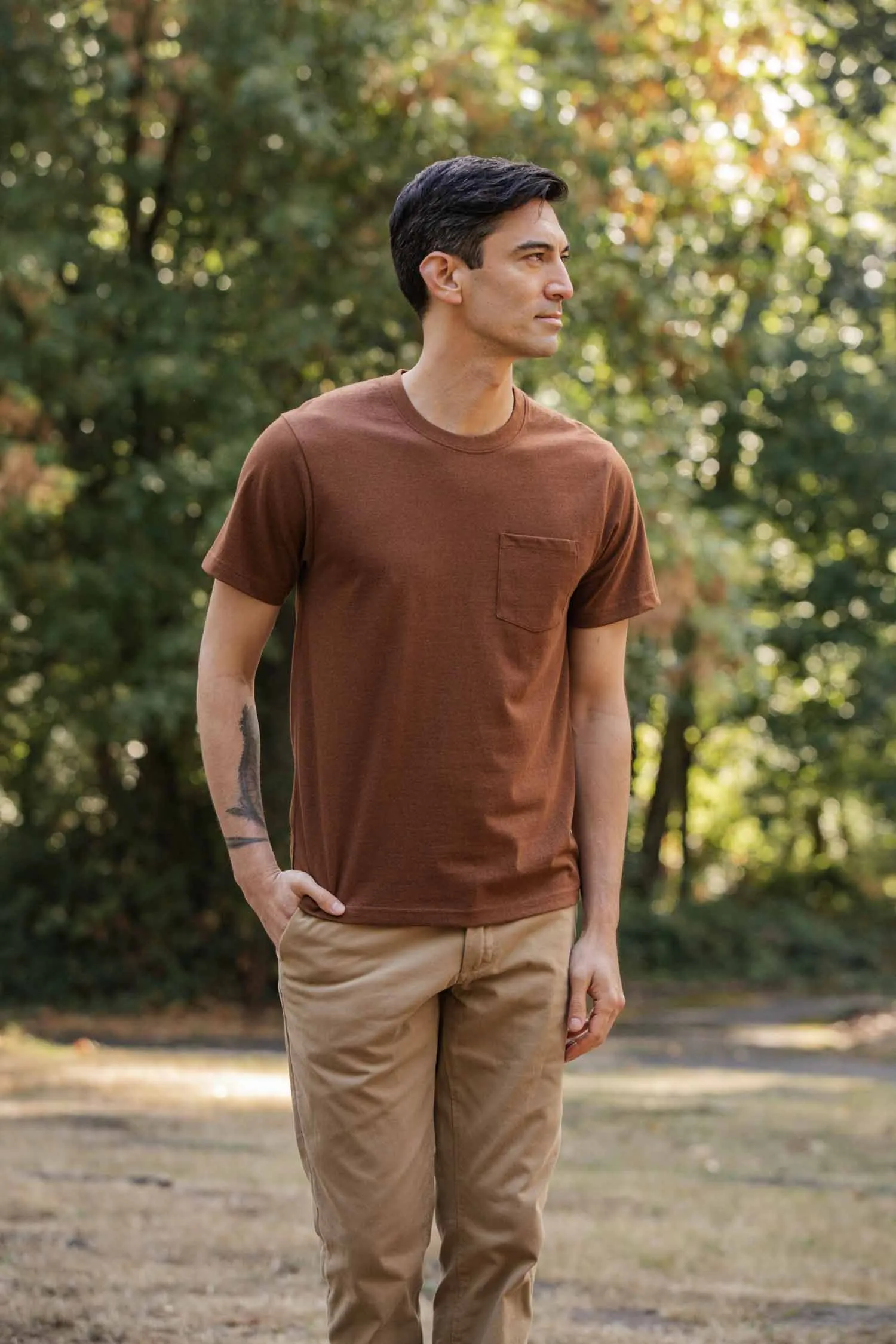 Recycled Pocket Tee / Bronze sold by Bridge & Burn product image thumbnail 3