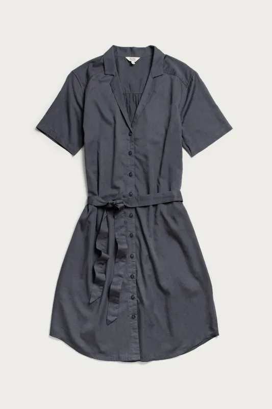 Sofia Shirt Dress / Light Navy sold by Bridge & Burn