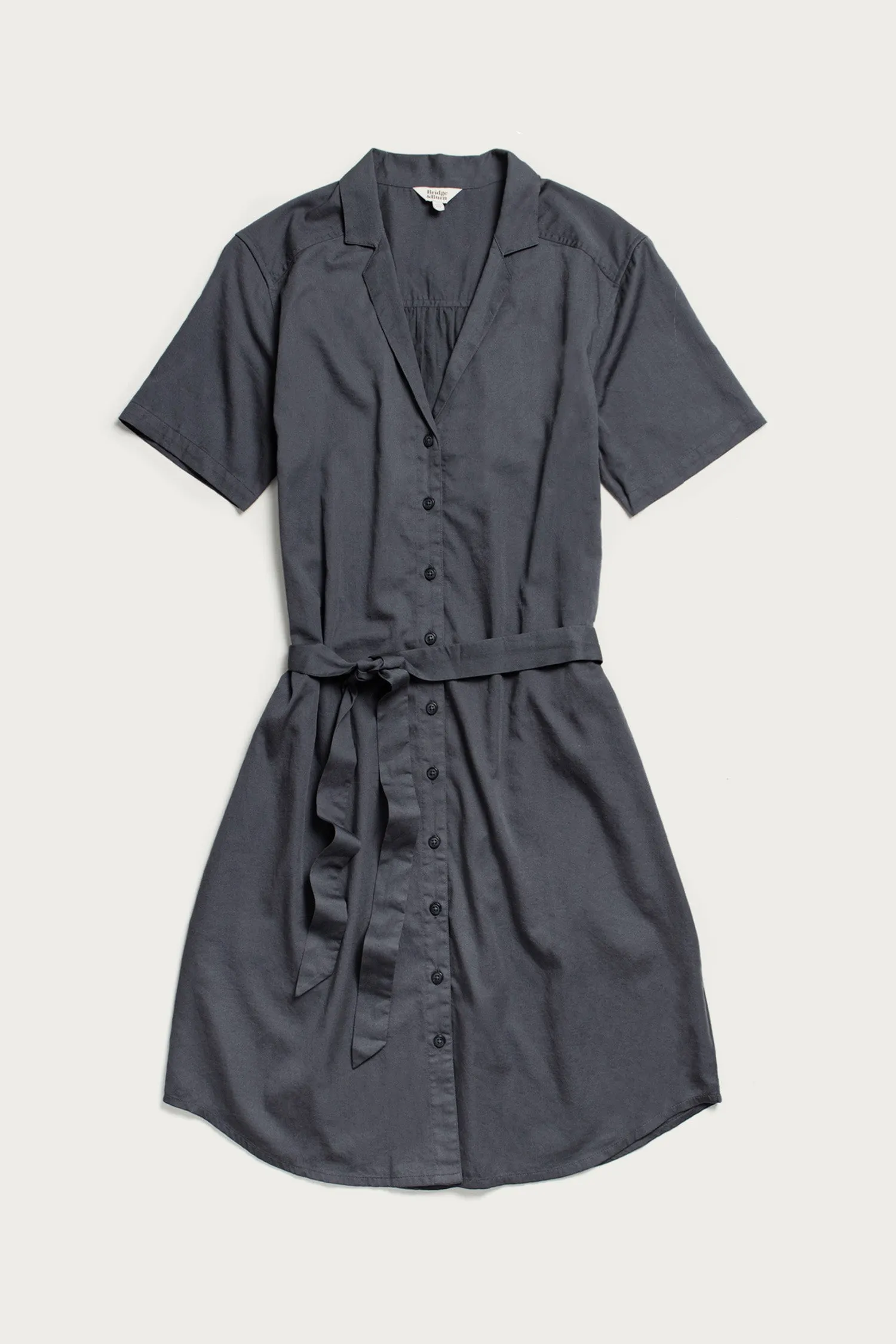 Sofia Shirt Dress / Light Navy sold by Bridge & Burn