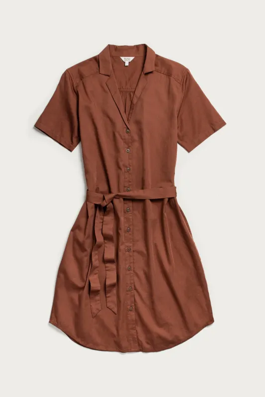 Sofia Shirt Dress / Copper sold by Bridge & Burn