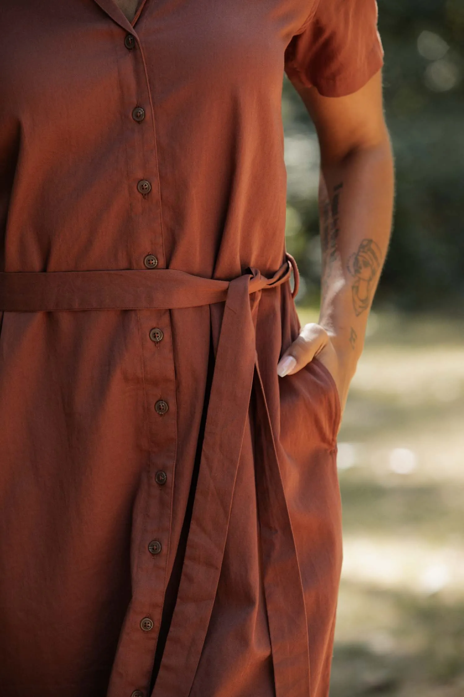Sofia Shirt Dress / Copper sold by Bridge & Burn product image thumbnail 5