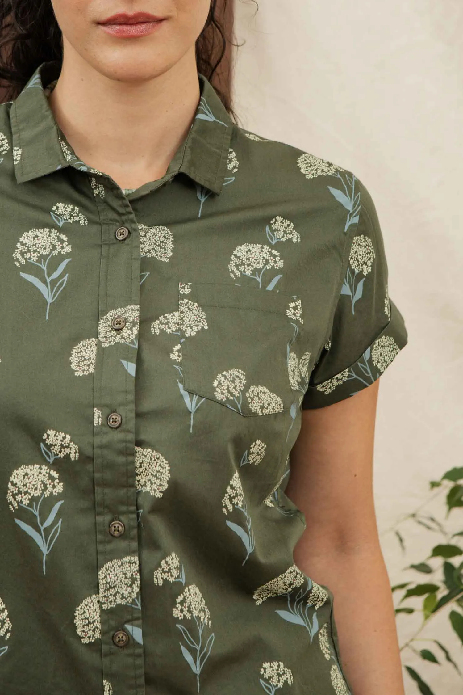 Bea Shirt / Olive Wildflower sold by Bridge & Burn product image thumbnail 5