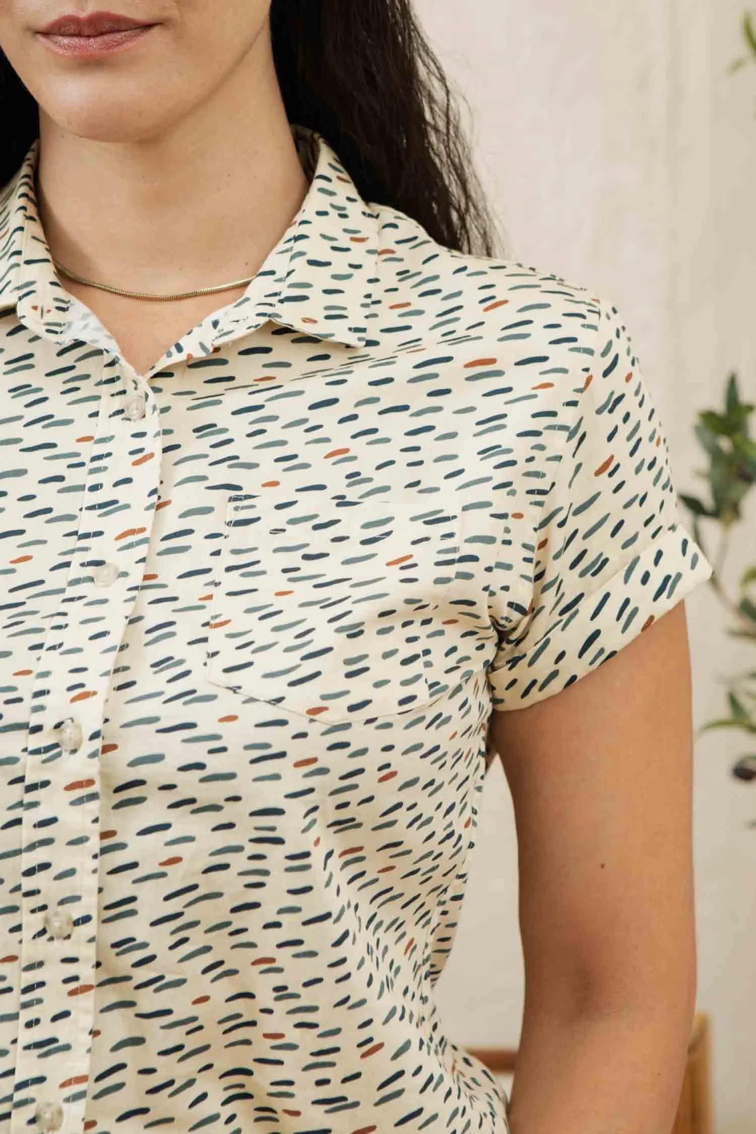 Bea Shirt / Ivory Dashes sold by Bridge & Burn product image thumbnail 3