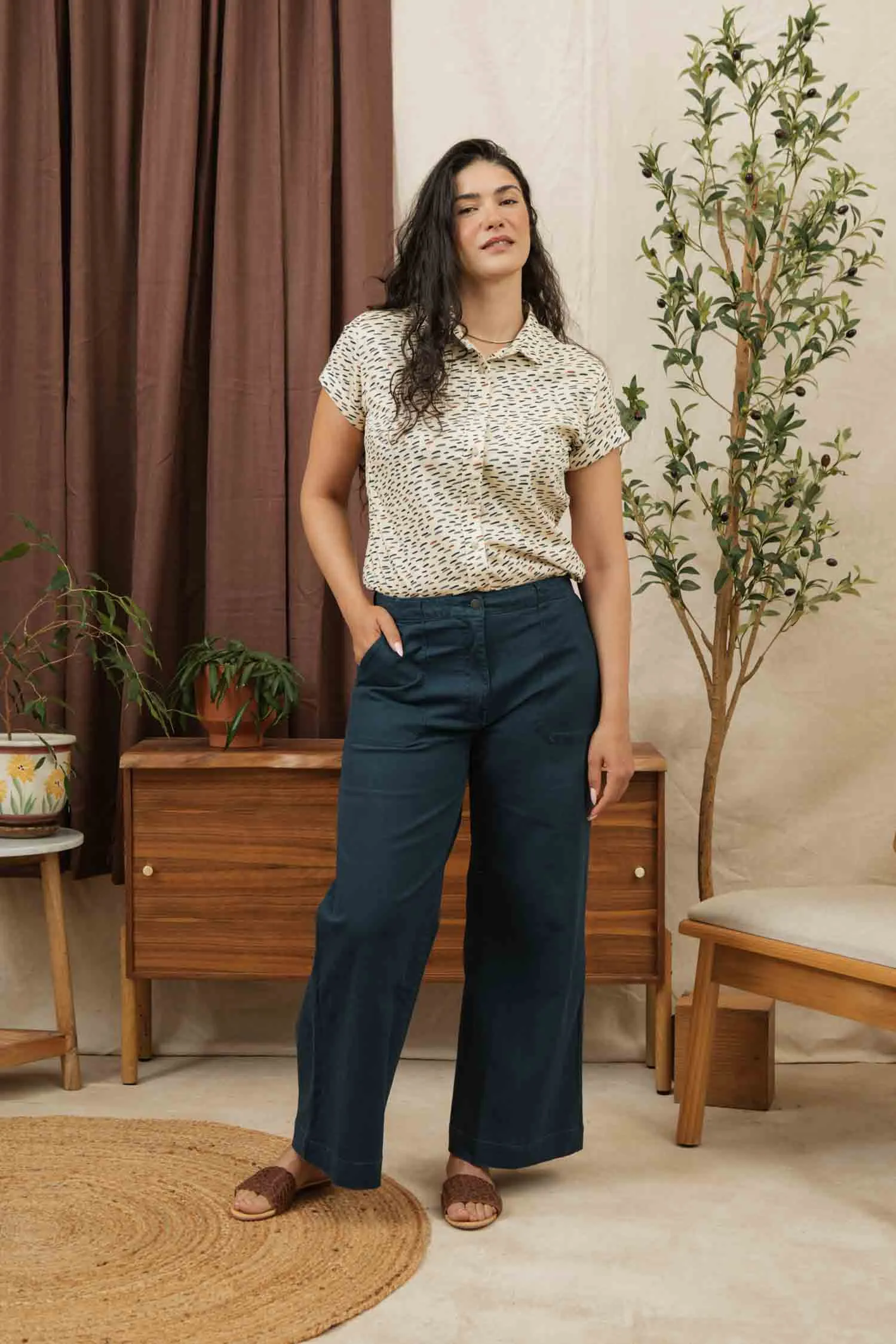 Bea Shirt / Ivory Dashes sold by Bridge & Burn product image thumbnail 4