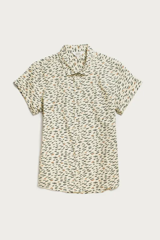 Bea Shirt / Ivory Dashes sold by Bridge & Burn