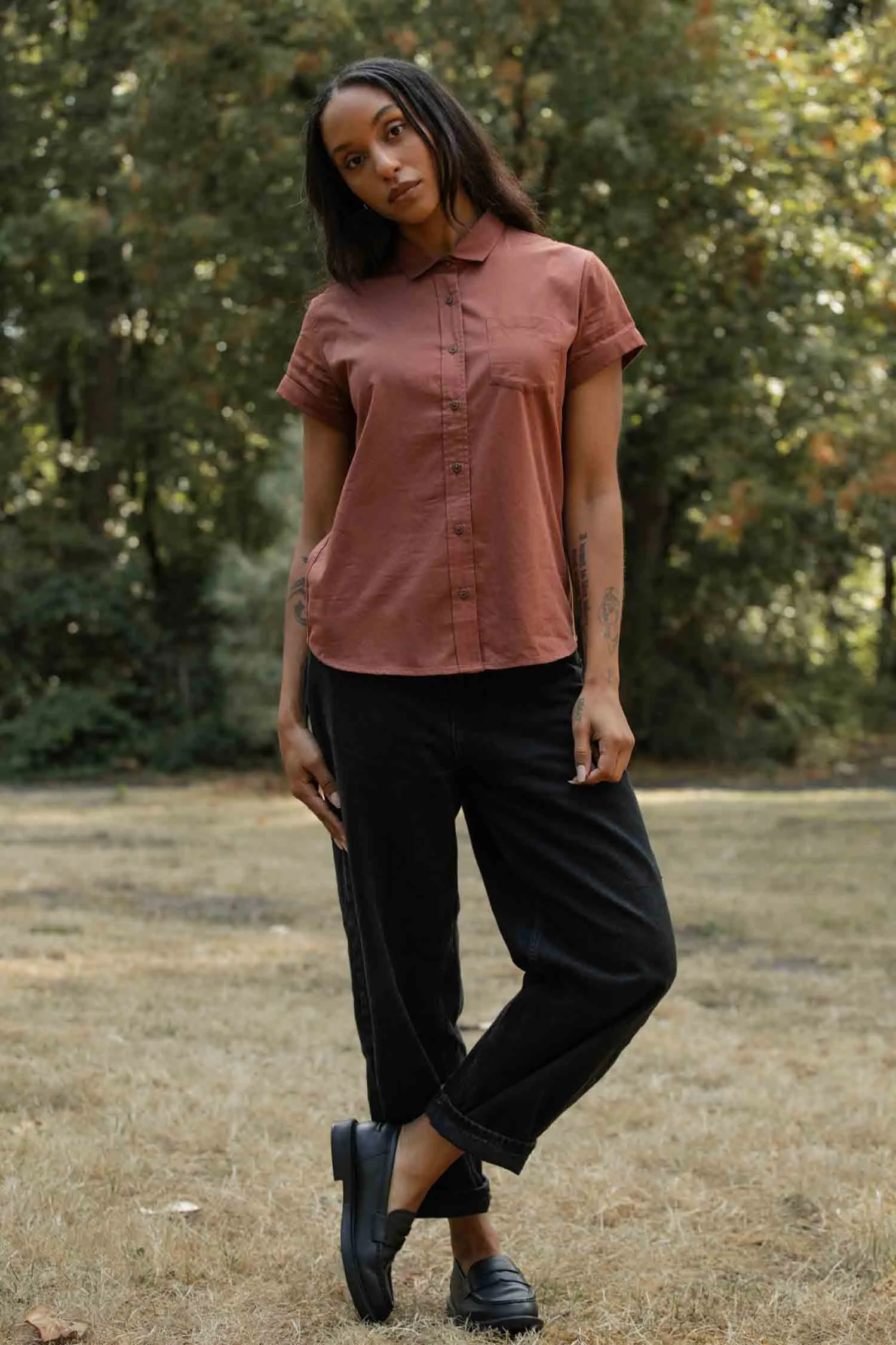 Bea Shirt / Copper sold by Bridge & Burn product image thumbnail 5