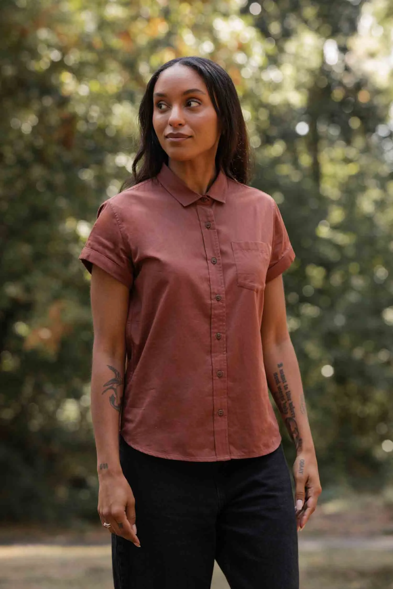 Bea Shirt / Copper sold by Bridge & Burn product image thumbnail 3